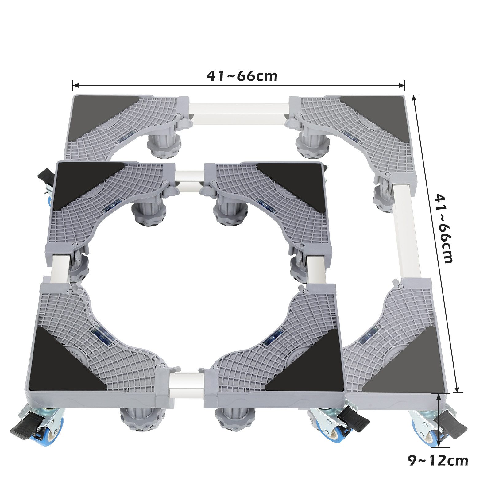 Clanmacy Untergestell Waschmaschinen Untergestell Sockel - Podeste 8 Beine+4 Räder