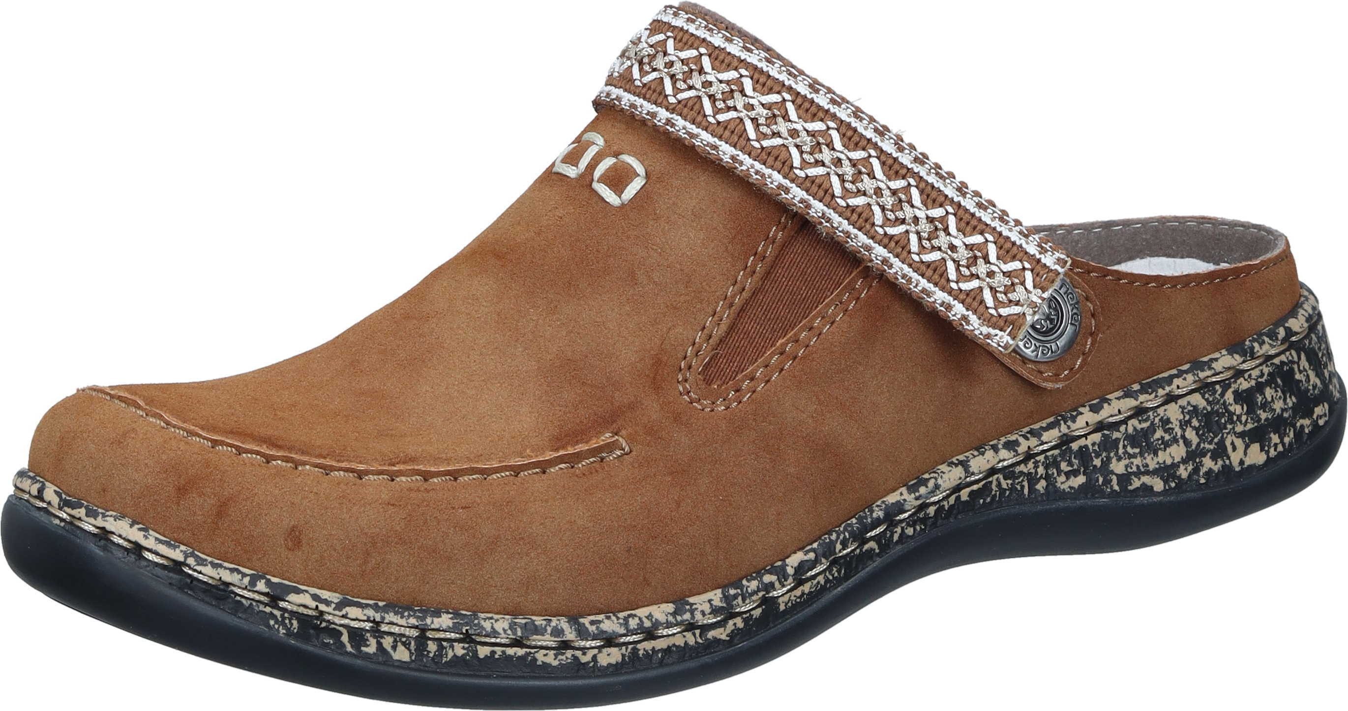 Rieker Pantoletten Pantolette aus strapazierfähigem Synthetik günstig online kaufen