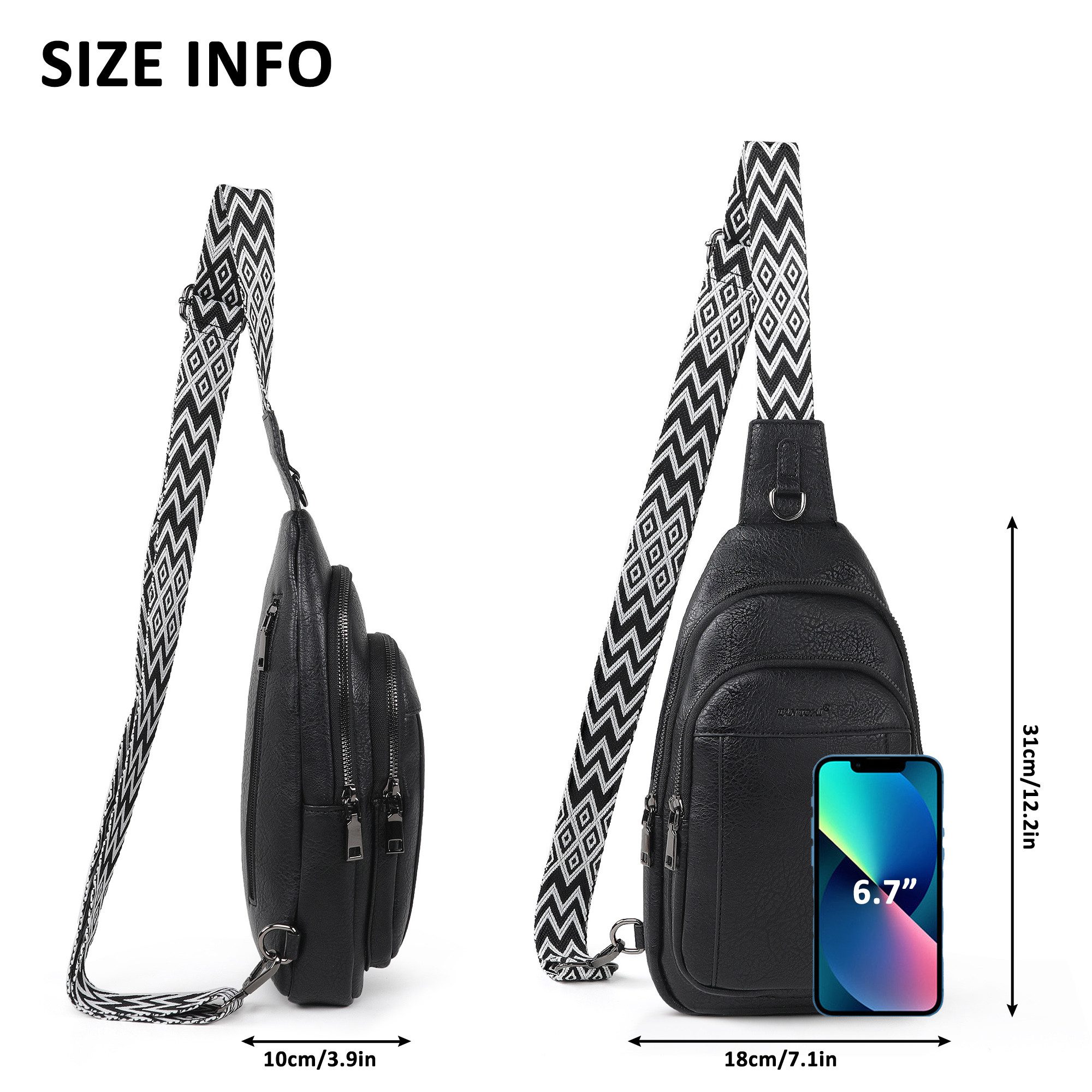 TAN.TOMI Umhängetasche Bauchtasche Damen Stylisch Umhängetasche Klein Crossbody Bag, Handy Umhängetasche Crossbag Umhängen für Outdoorsport