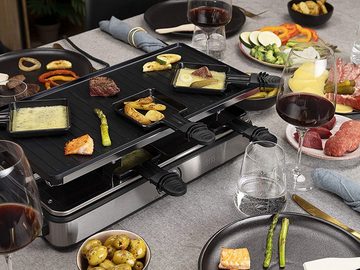 PRINCESS Raclette, Gerät für 2-8 Personen Tischgrill Grillplatte wendbar Camping geeignet