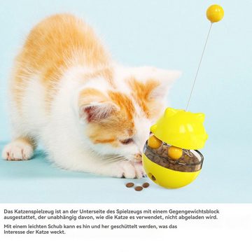 Kpaloft Tier-Intelligenzspielzeug Selbsternährendes Katzenspielzeug, Haustier-Smart-Spielzeug, Lernspielzeug, Aktivspielzeug für Katzen, Snackball