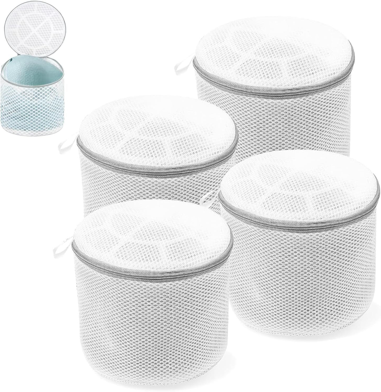 FELIXLEO Wäschenetz 4er Set Wäschenetz für BHs (A-D Cup), Größe 16x16 cm. Leicht,(4-St)