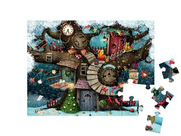 puzzleYOU Puzzle Illustration: Festliche Weihnachts-Grußkarte, 48 Puzzleteile, puzzleYOU-Kollektionen Fantasy