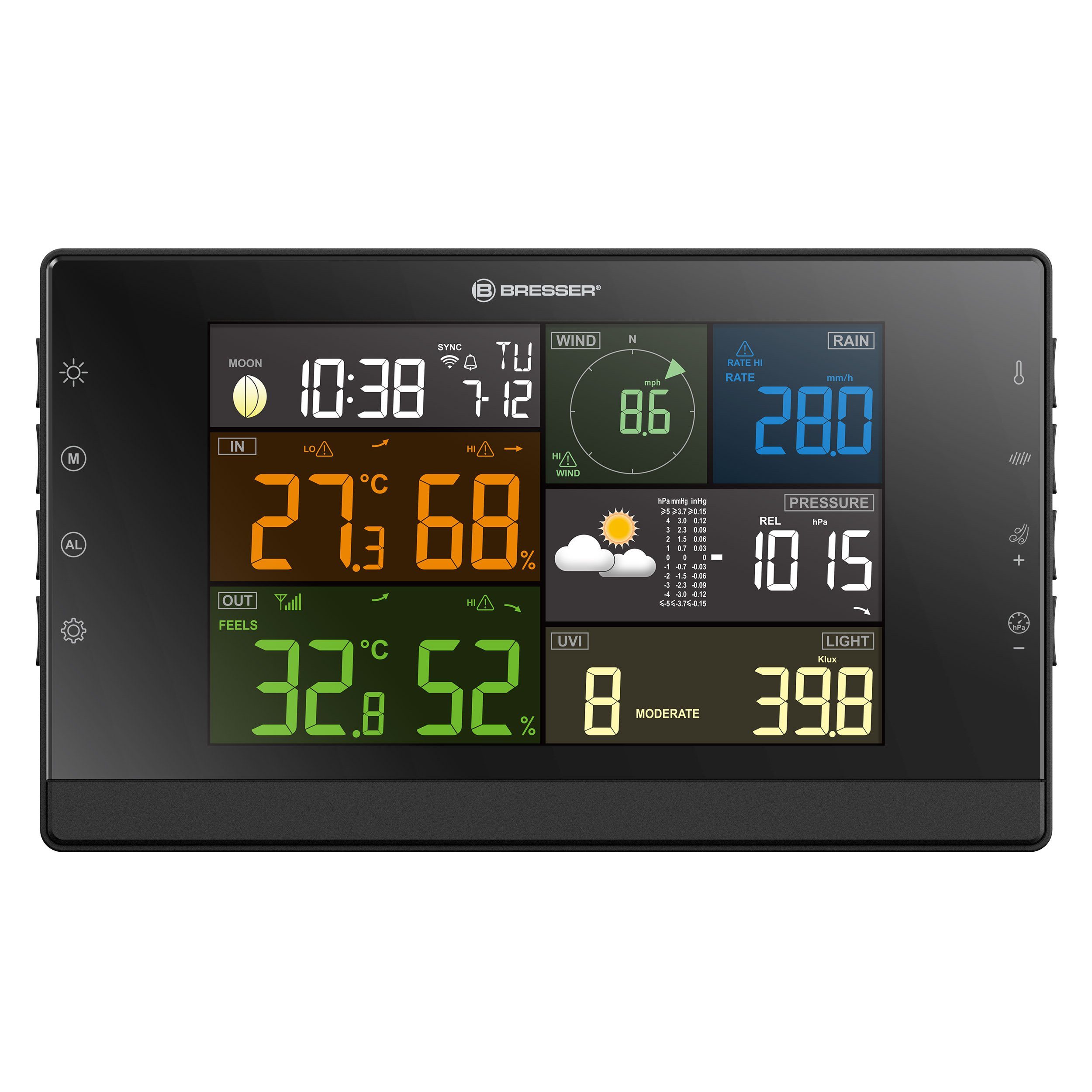 BRESSER BRESSER WLAN-Wetterstation Profi-WSC mit 7-in-1-Sensor Wetterstation