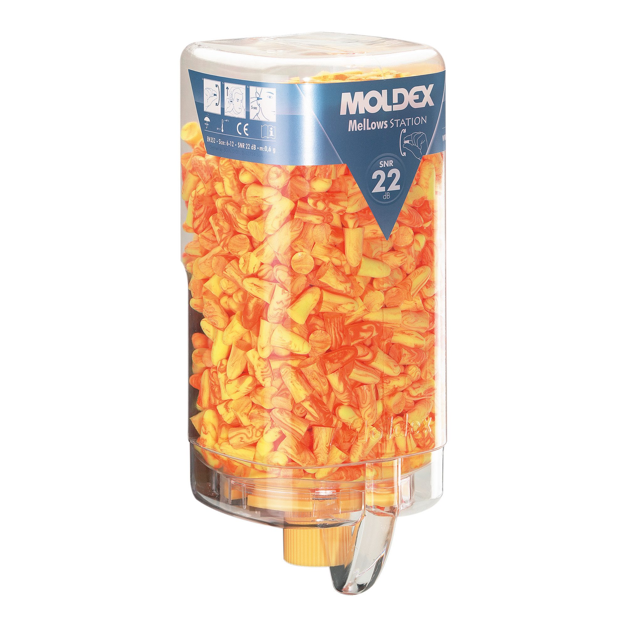 Gehörschutzstöpsel Moldex Einwegstöpsel MelLows in MoldexStation, groß SNR 22 dB 500 Stk