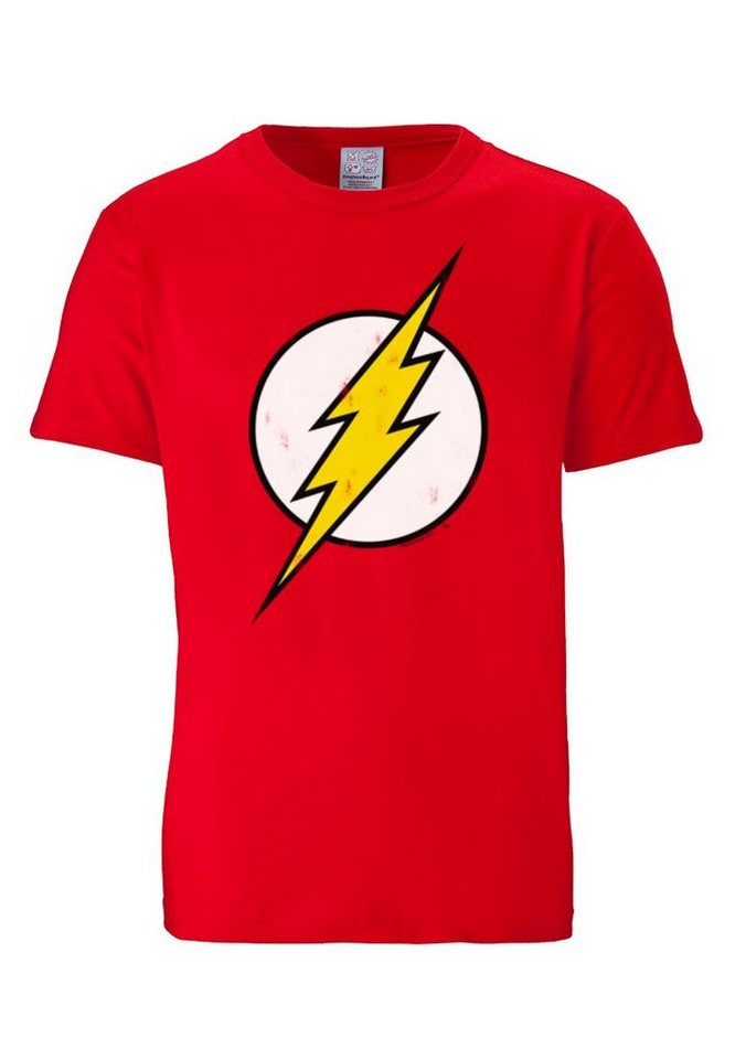LOGOSHIRT T-Shirt Der Rote Blitz Logo - DC - Flash mit coolem Frontdruck