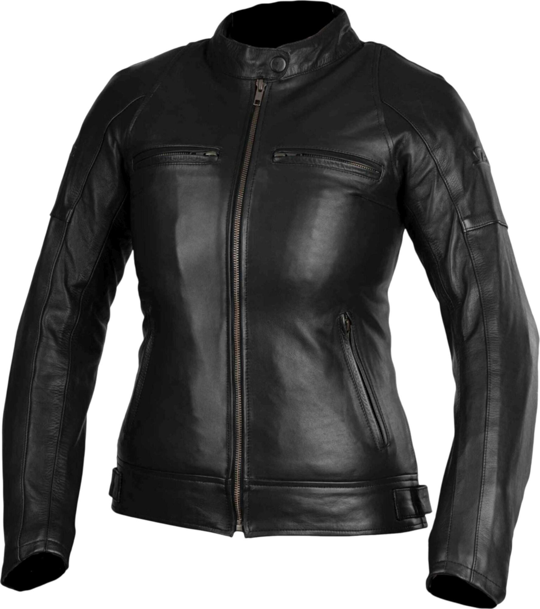 SECA Motorradjacke Seca Bonneville Damen Motorrad Lederjacke Rückenprotektor vorbereitet,Verbindungsreißverschluss,Ellenbogenp