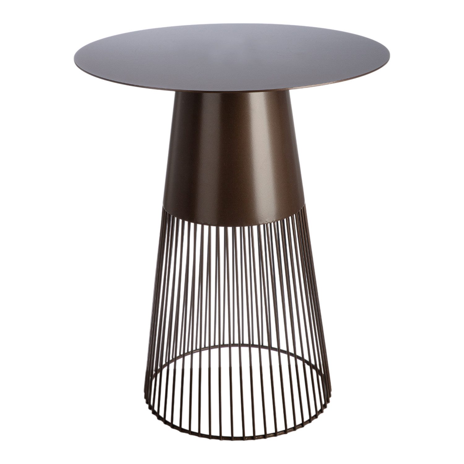 GILDE Beistelltisch GLARUS Beistelltisch - braun - Metall - Höhe 55cm x Ø 45cm - Ablage (1x Beistelltisch, Tische - Dekoration - Nachttisch - Wohnzimmer), Tisch - Ablagetisch - Couchtisch - Sofatisch