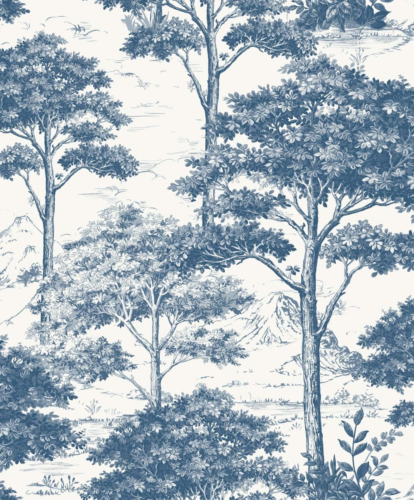 Grandeco Tapete Vliestapete Bäume Wald Motiv günstig online kaufen