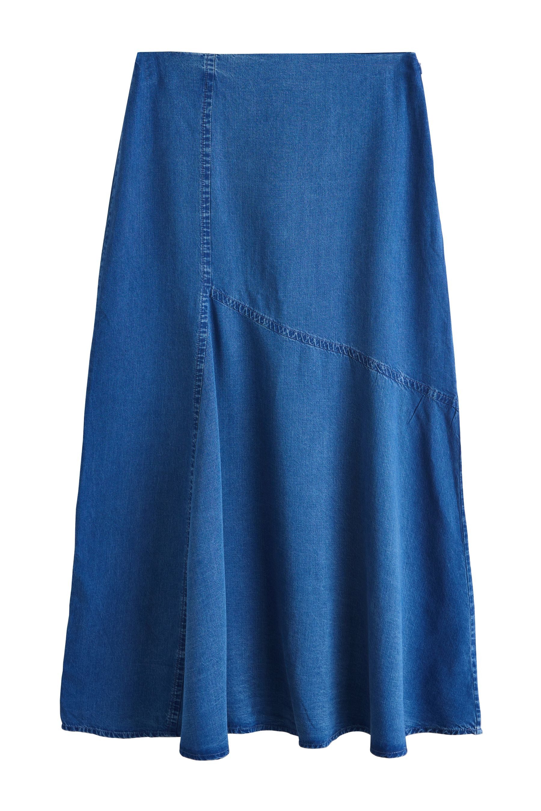 Next Jeansrock Leichter Schlupf-Denimrock mit Nahtdetails (1-tlg)