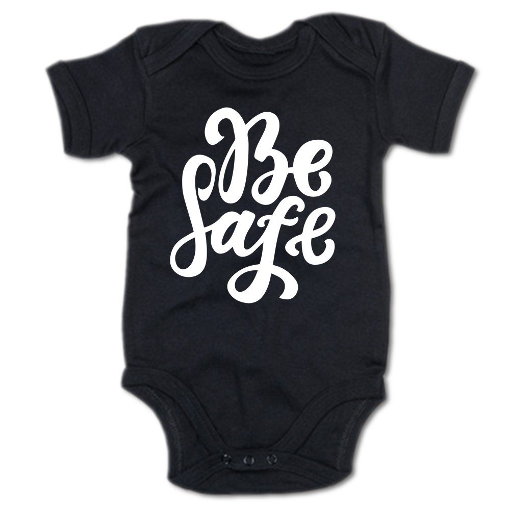 G-graphics Kurzarmbody Baby Body - Be Safe mit Spruch / Sprüche • Babykleidung • Geschenk zur Geburt / Taufe / Babyshower / Babyparty • Strampler