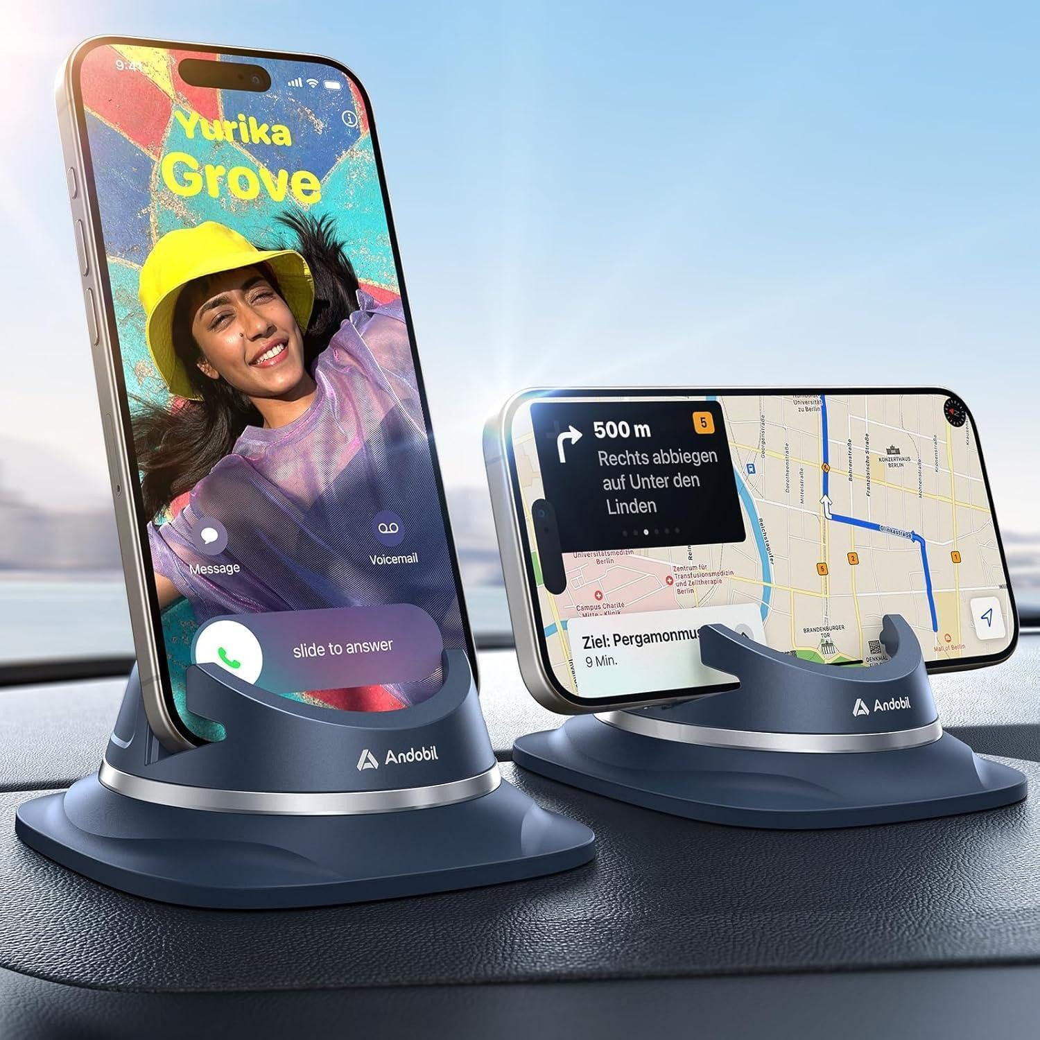 LuxusKollektion Handy-Halterung Handyhalterung Auto Armaturenbrett Autohalterung 2024 Blau