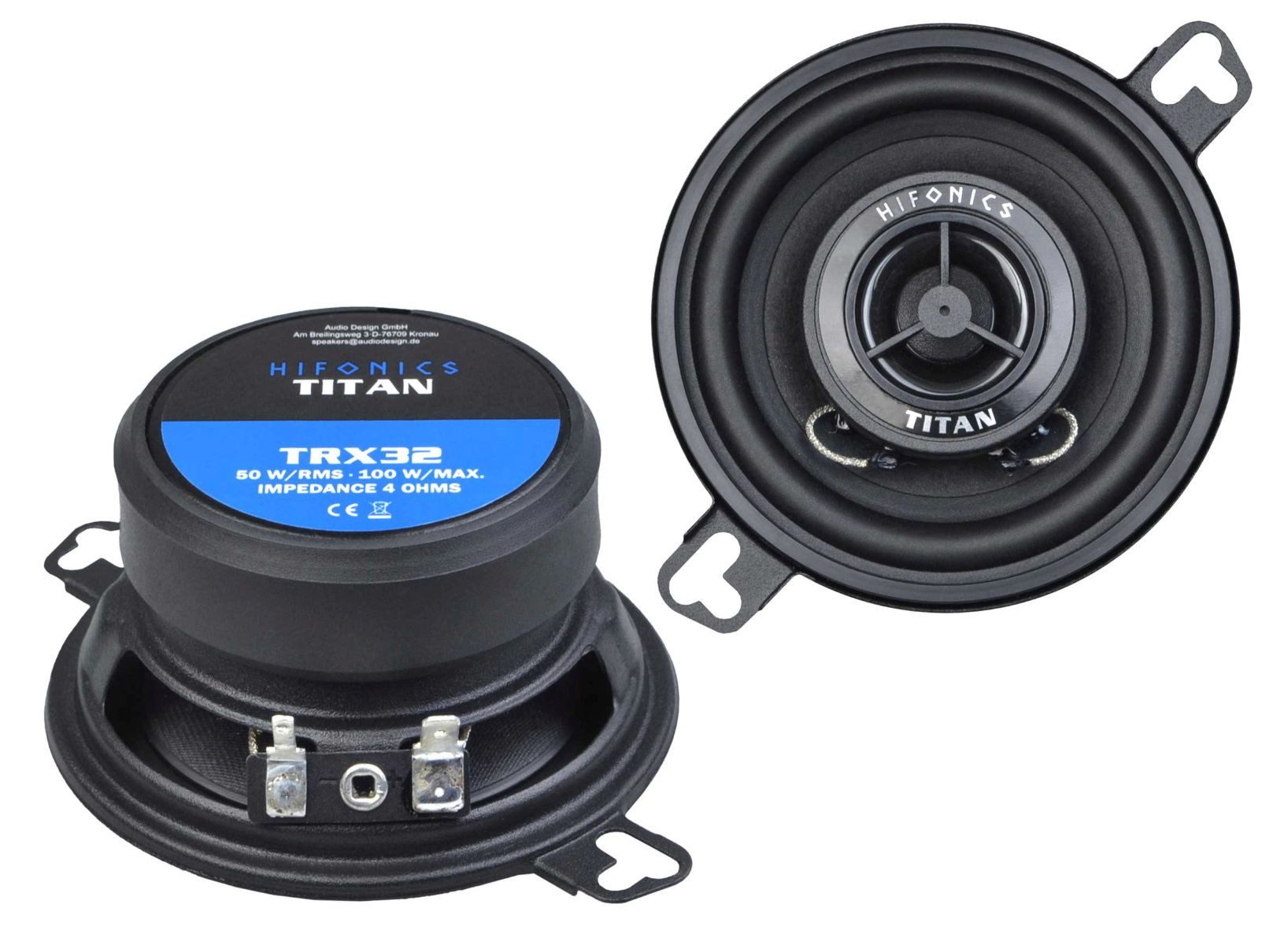 Hifonics Titan TRX32 8,7 cm (3.5) 2-Wege Koaxial-Lautsprecher Auto-Lautsprecher (50 W)