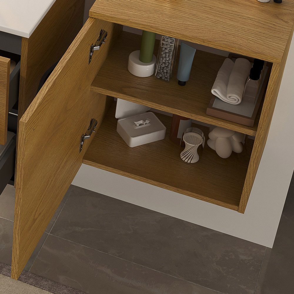 Lomadox Seitenschrank PIHA-145 Beistellschrank Badschrank Unterschrank günstig online kaufen