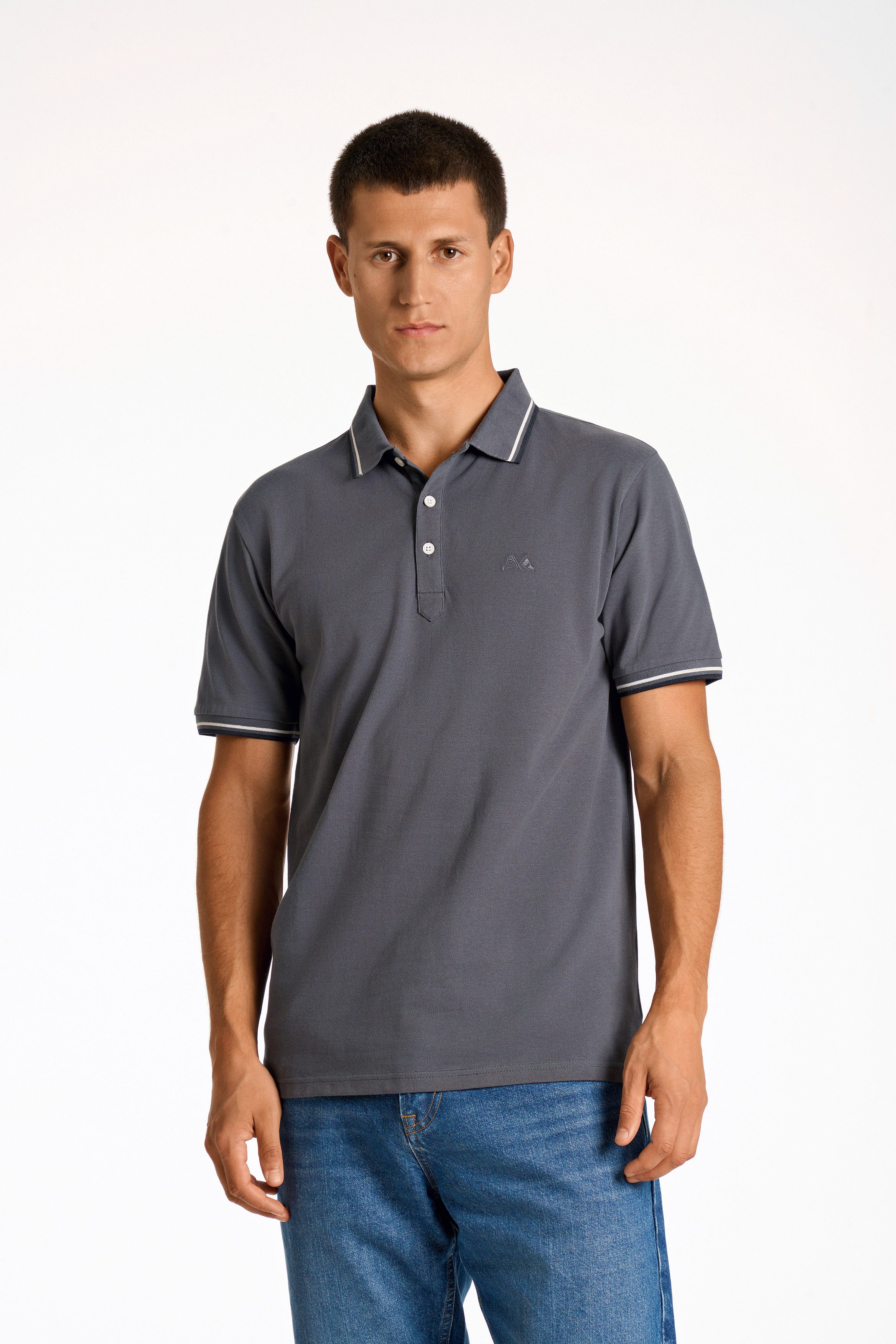 LINDBERGH Poloshirt mit Logo-Stickerei und abgesetzten günstig online kaufen
