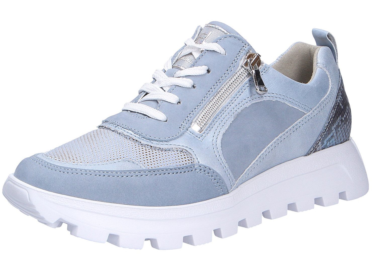 Waldläufer Damen Schnürschuh blau Größe Schnürschuh