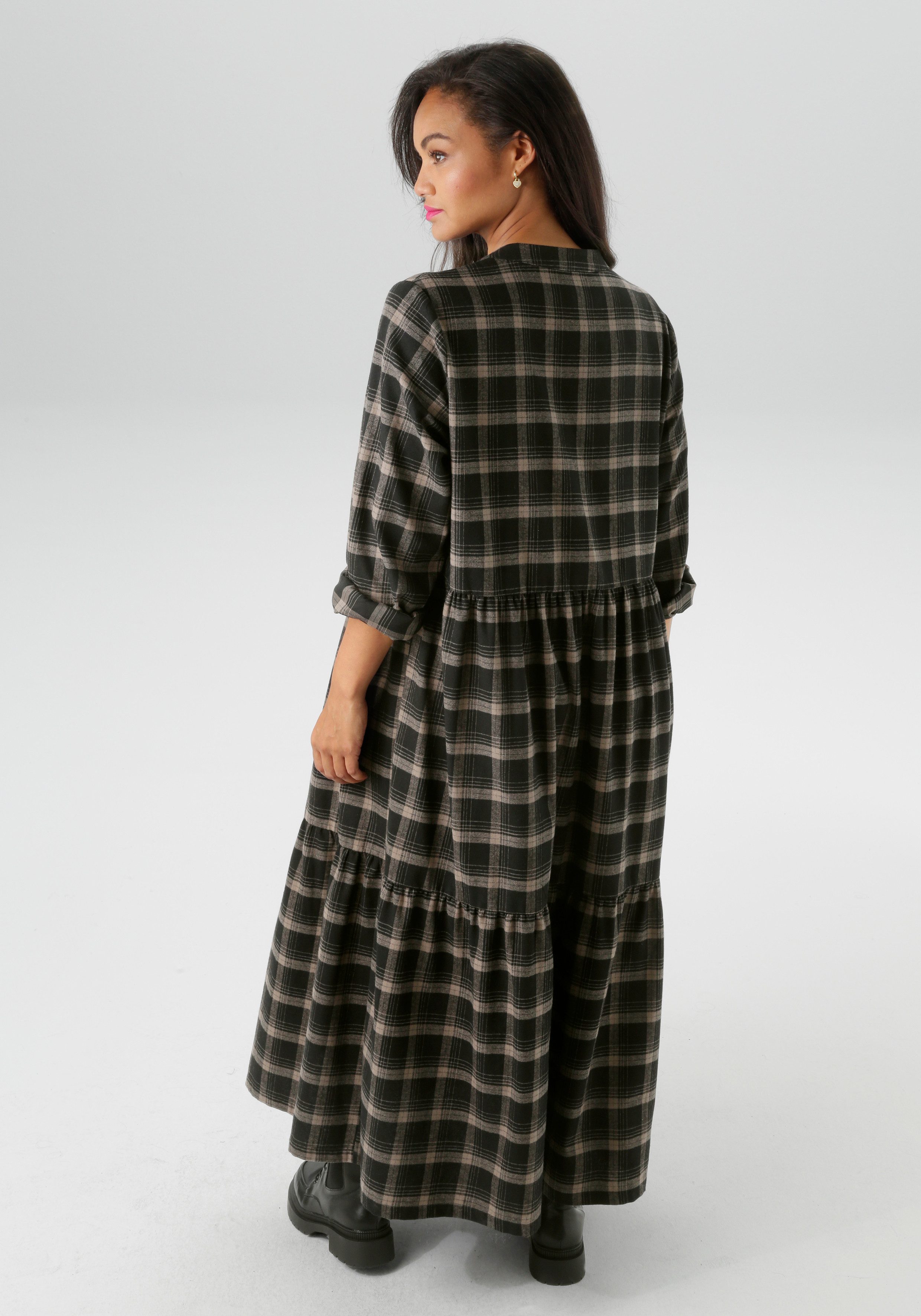 Aniston PLUS Karokleid aus weicher Flanell mit Karo günstig online kaufen