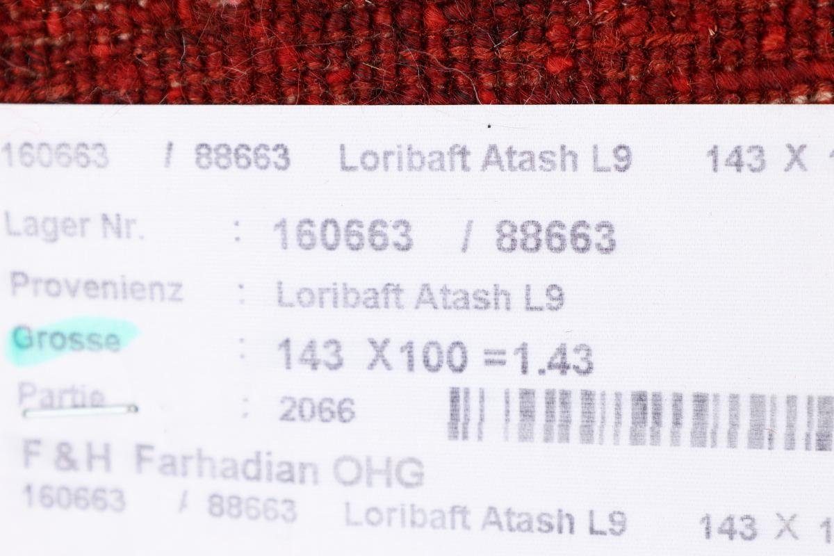 Orientteppich Perser Loribaft Höhe: 12 Atash Trading, Gabbeh Moderner, Handgeknüpfter 101x144 mm rechteckig, Nain