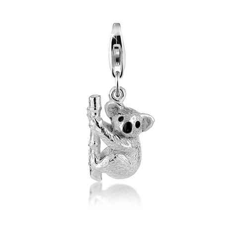 Nenalina Charm-Einhänger Koala-Bär Anhänger Emaille 925 Silber