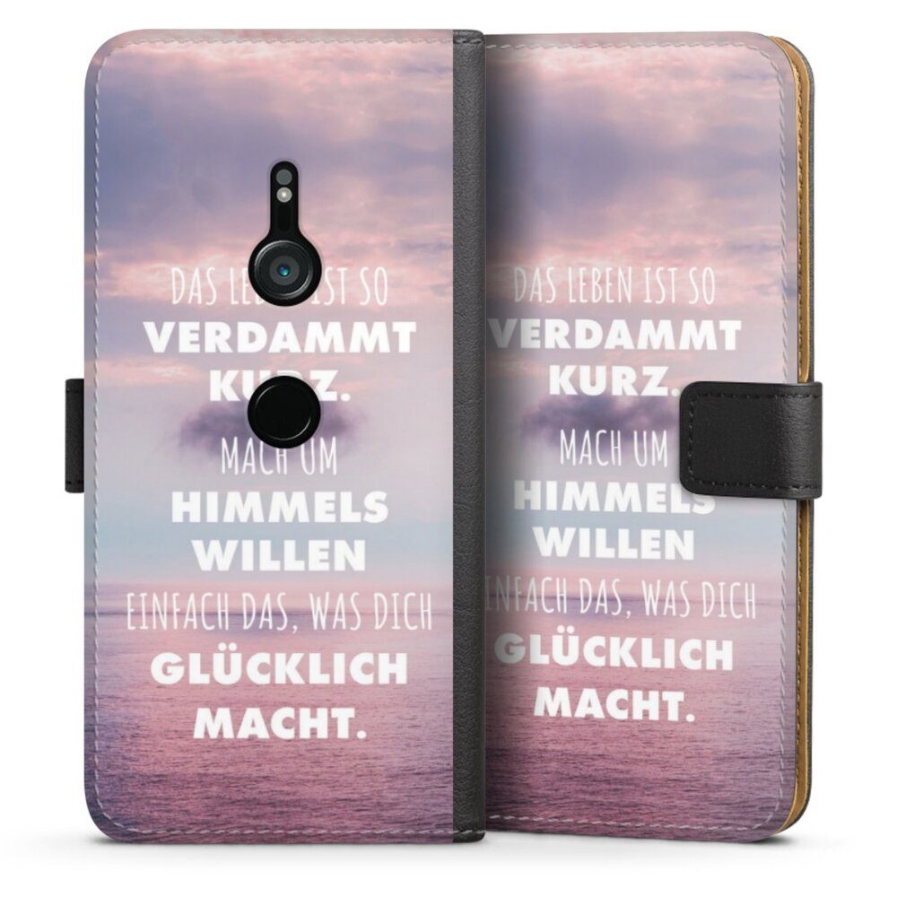 DeinDesign Handyhülle »Glück Spruch Statement Das Leben Ist So Verdammt