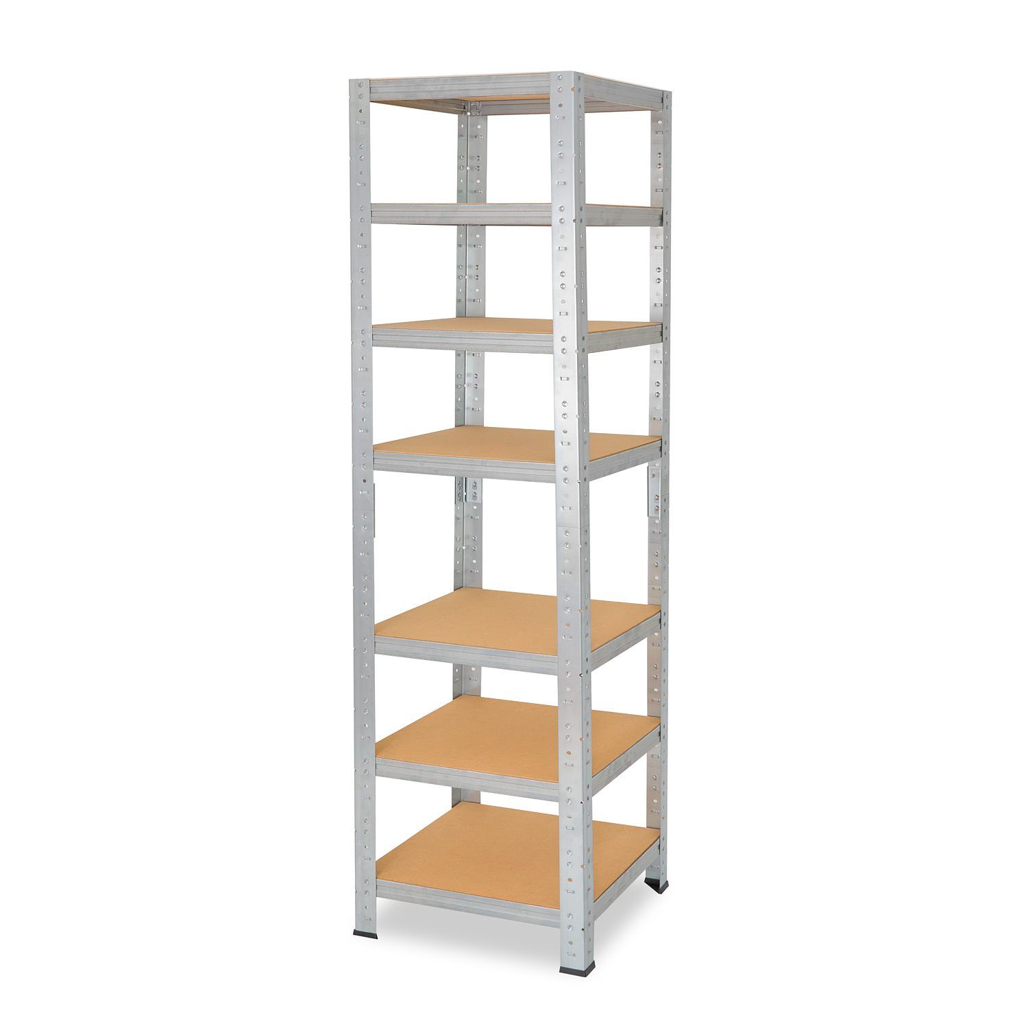 oder Schwerlastregal Steckregal shelfplaza verzinkt, Metall Werkstattregal Kellerregal, 125kg Böden, als HOME, 155x30x30cm mit Metallregal mit Lagerregal, Garagenregal, Tragkraft 7