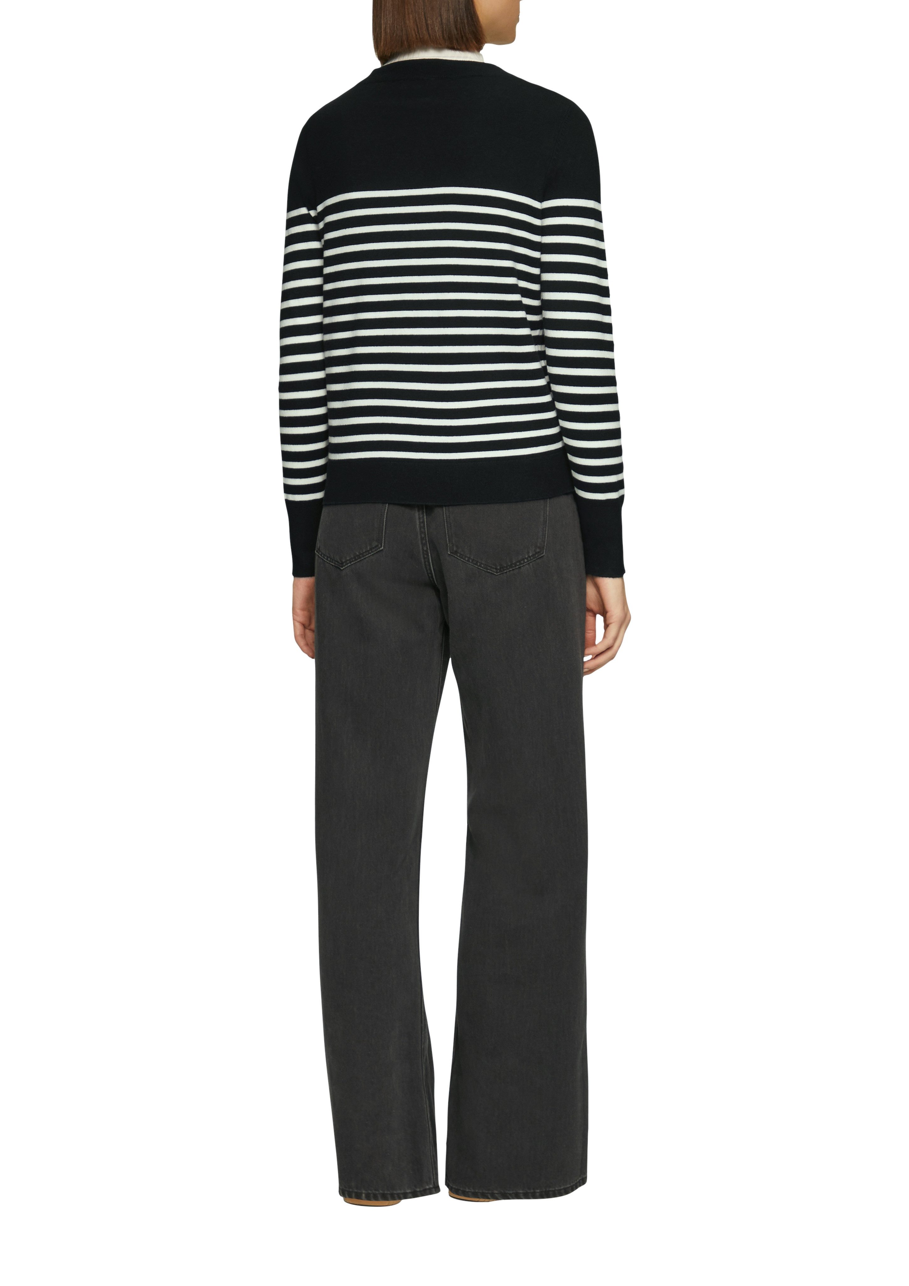 s.Oliver Rundhalspullover mit Streifenmuster