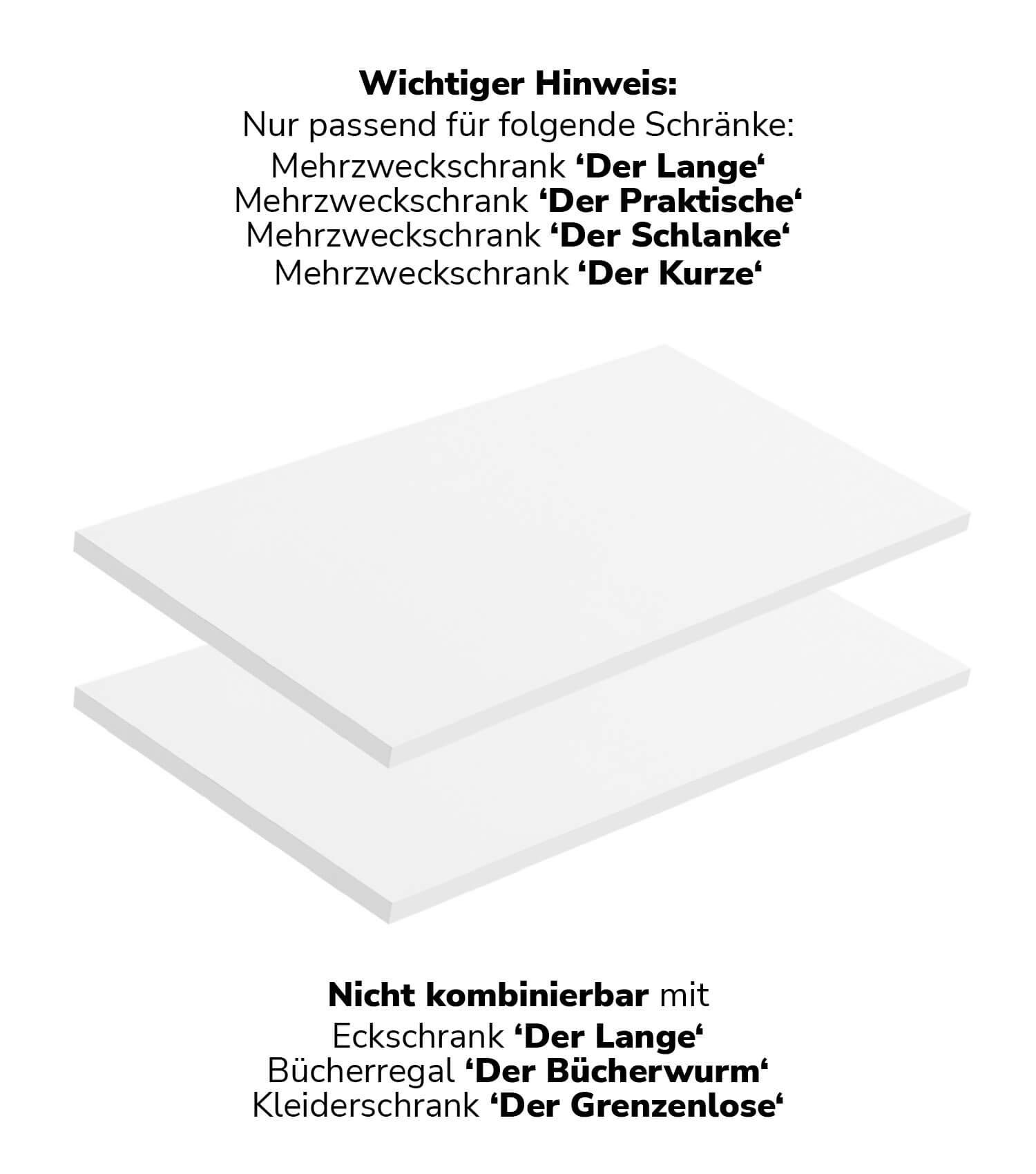 Einlegeboden Der Einleger für Der Schlanke Mehrzweckschränke Praktische Böden Die & (2er-Set), Lange, Der mokebo