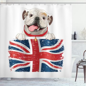 Abakuhaus Duschvorhang Moderner Digitaldruck mit 12 Haken auf Stoff Wasser Resistent Breite 175 cm, Höhe 180 cm, Englische Bulldogge Britisch Dog
