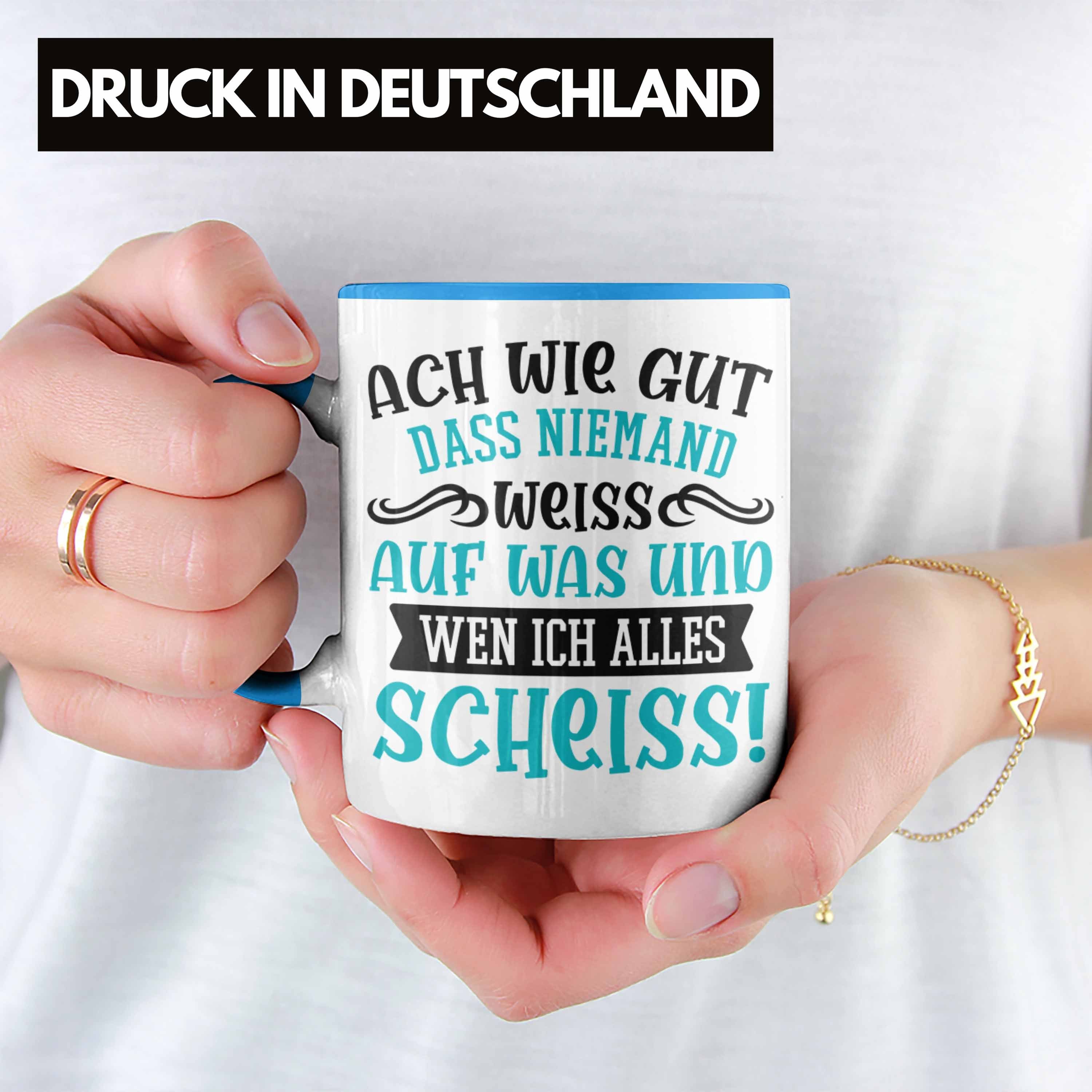 Spruch Kollegin - Weiss Ach Und Kollege Lustiger Geschenk Alles Tasse Trendation Wen Dass Geschenkidee Niemand Blau Trendation Was Tasse Auf Ich Gut Wie