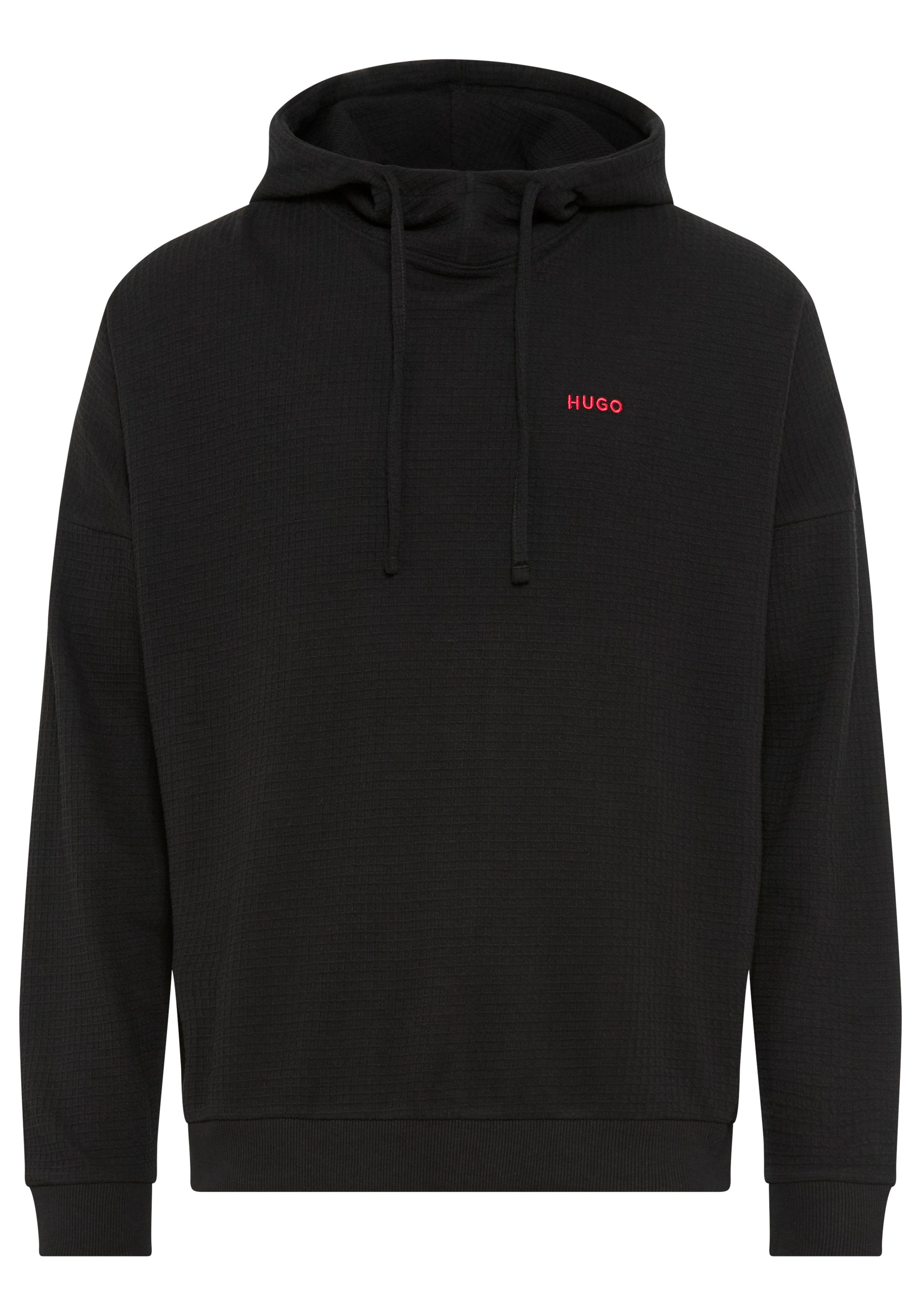 HUGO Hoodie Austin mit Struktur, Relaxed Fit, Baumwoll-Mix