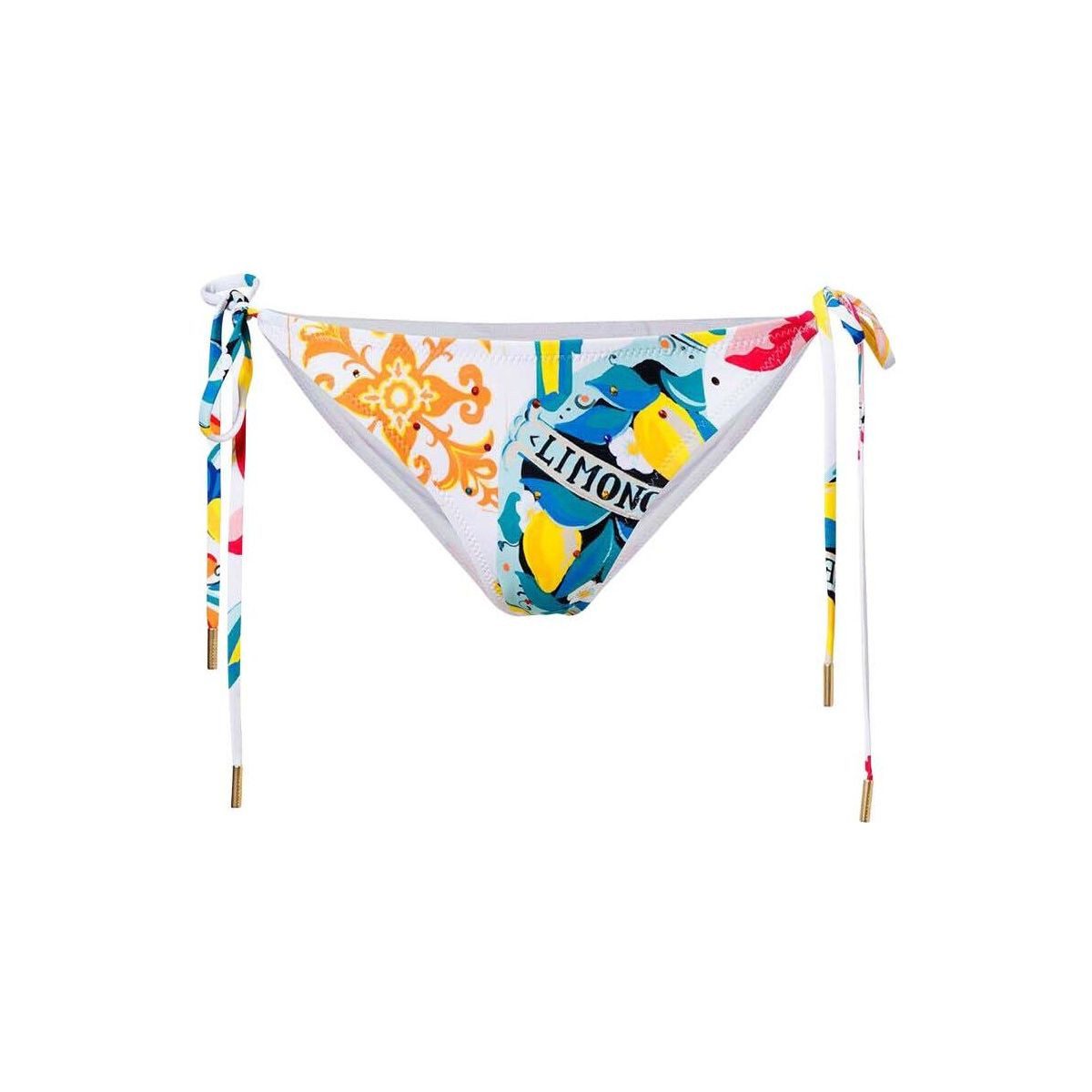 Goldbergh Badeanzug Chiarina Bikini Bottom Stilvolles Bikiniunterteil mit Capri Dream Print, Strassdetails und