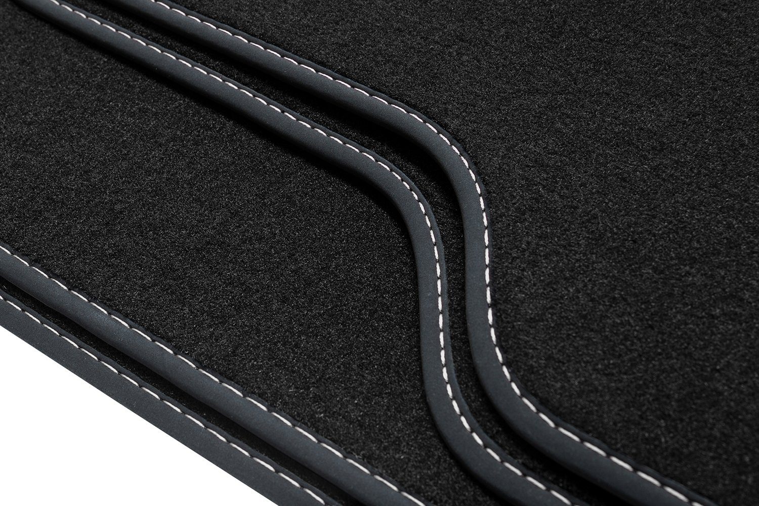 teileplus24 Auto-Fußmatten V256 Velours Fußmatten Set kompatibel mit VW Tiguan 1 5N 2007-2015