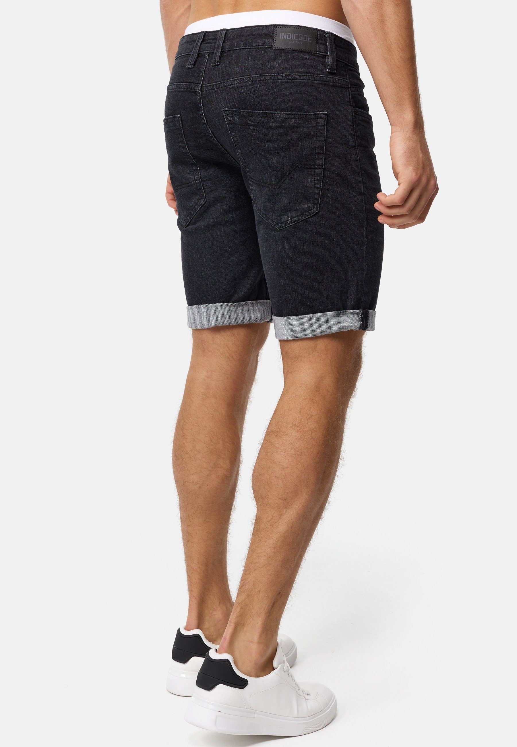 Indicode Jeansshorts Herren INDanny Jeans Shorts Herrenshorts aus elastischer Baumwoll-Qualität