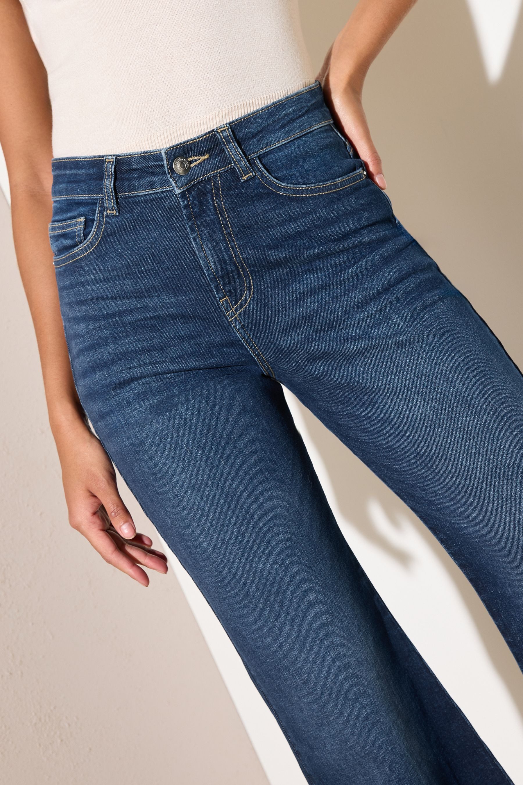 Friends Like These Schlagjeans Friends Like These Denim-Schlagjeans, Kurzgr günstig online kaufen