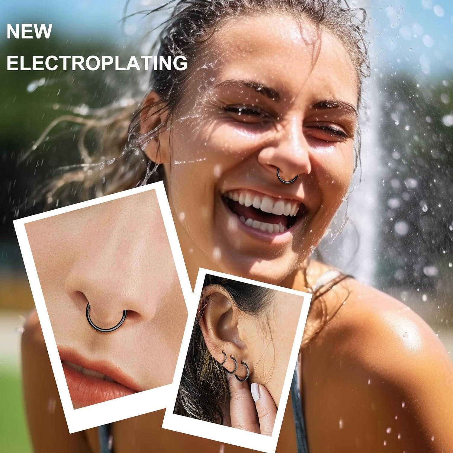 LuxusKollektion Nasenpiercing-Set Nasenpiercing Ring Septum Helix günstig online kaufen