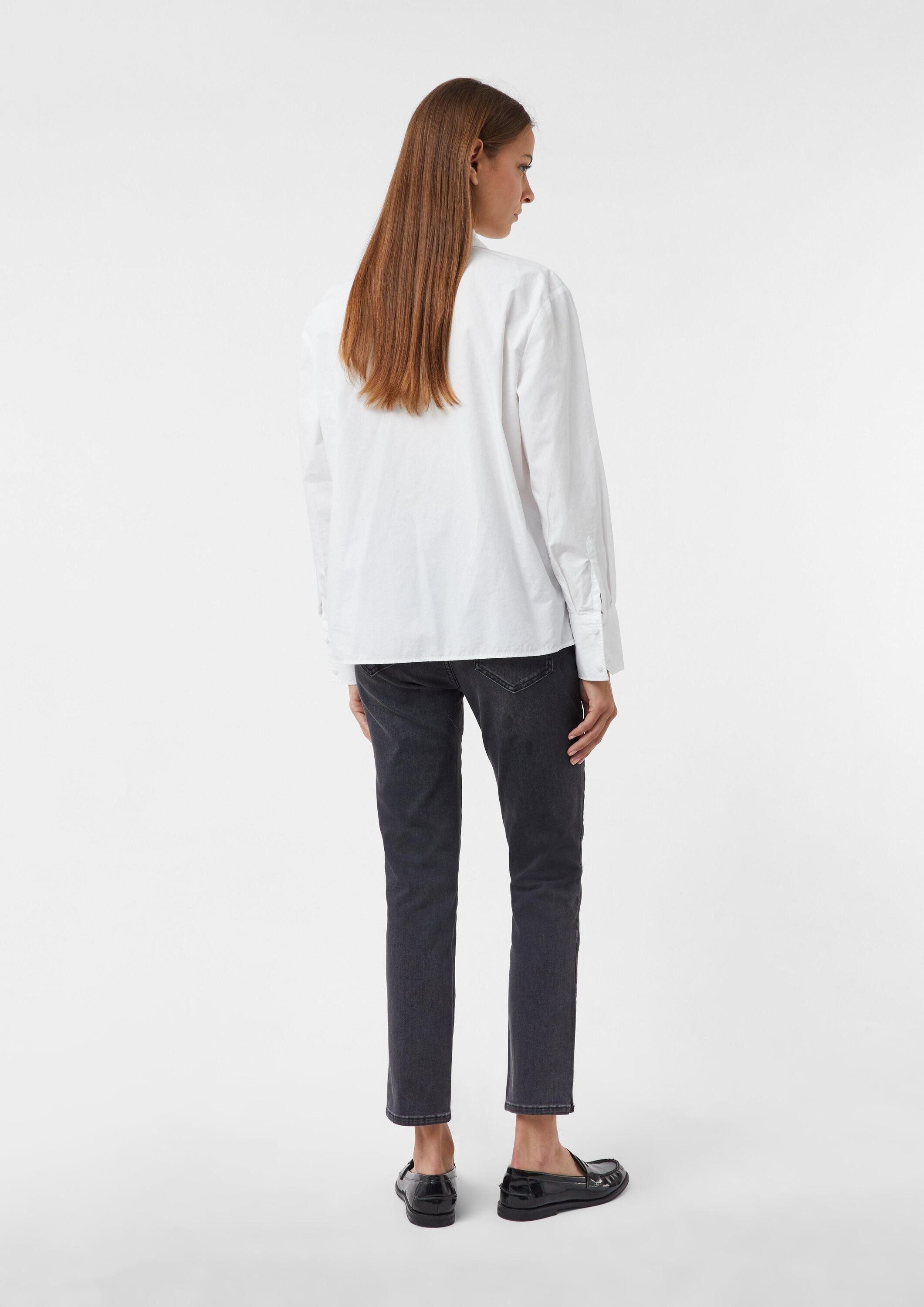 comma Skinny-fit-Jeans Jeans-Hose Crop-Jeans im Skinny Fit mit Waschung