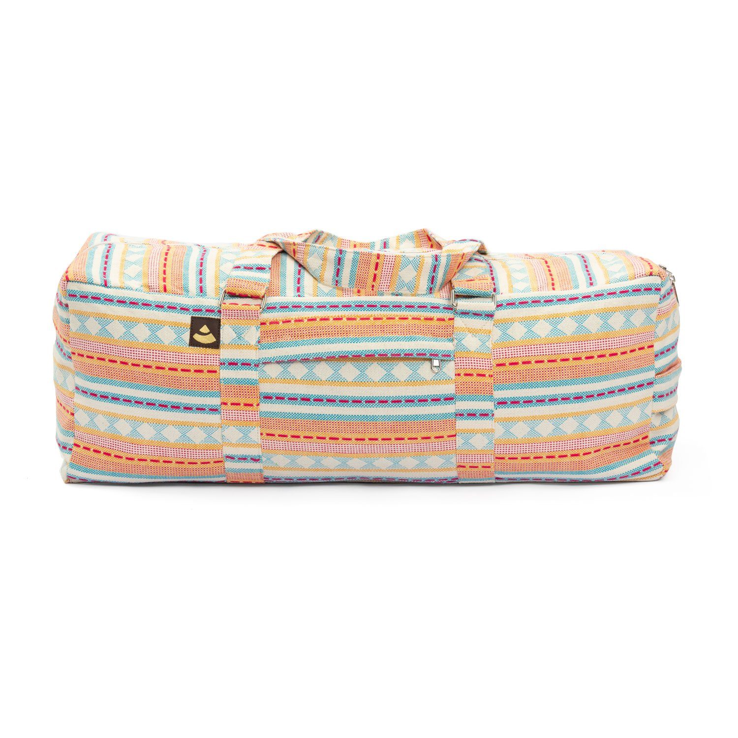 bodhi Yogatasche Yoga Kit Bag, ETHNO Collection, apricot-hellblau gemustert – Bild 3 von 5