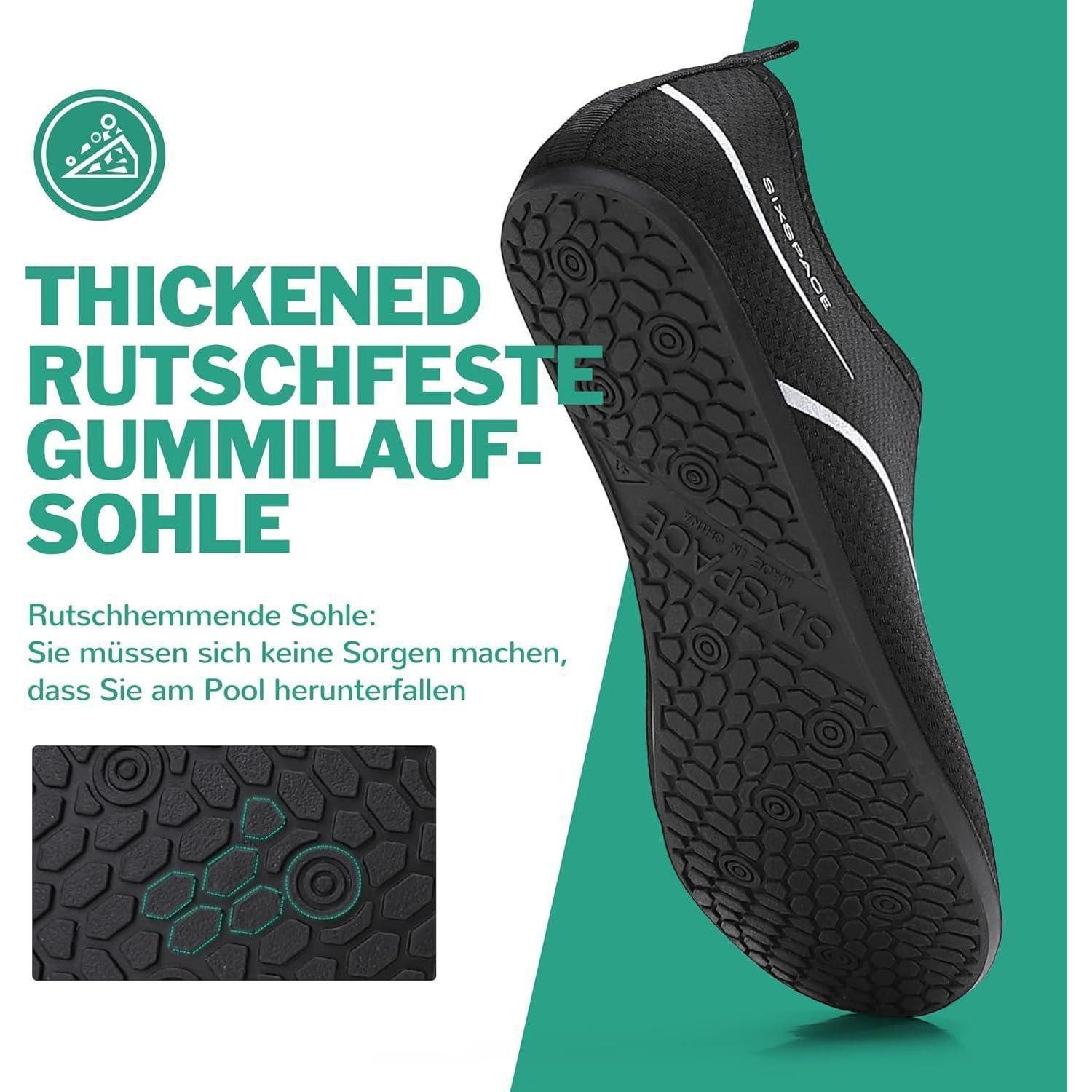LuxusKollektion Wasserschuhe Herren Damen Aquaschuhe Strandschuhe 36 EU 487 Schwarz Wasserschuh