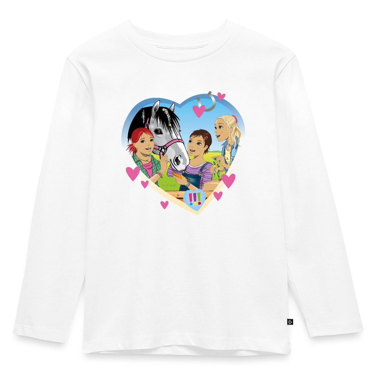 T-Shirt Die Drei Ausrufezeichen Einsatz Im Pferdestall Kinder Premium Langarms