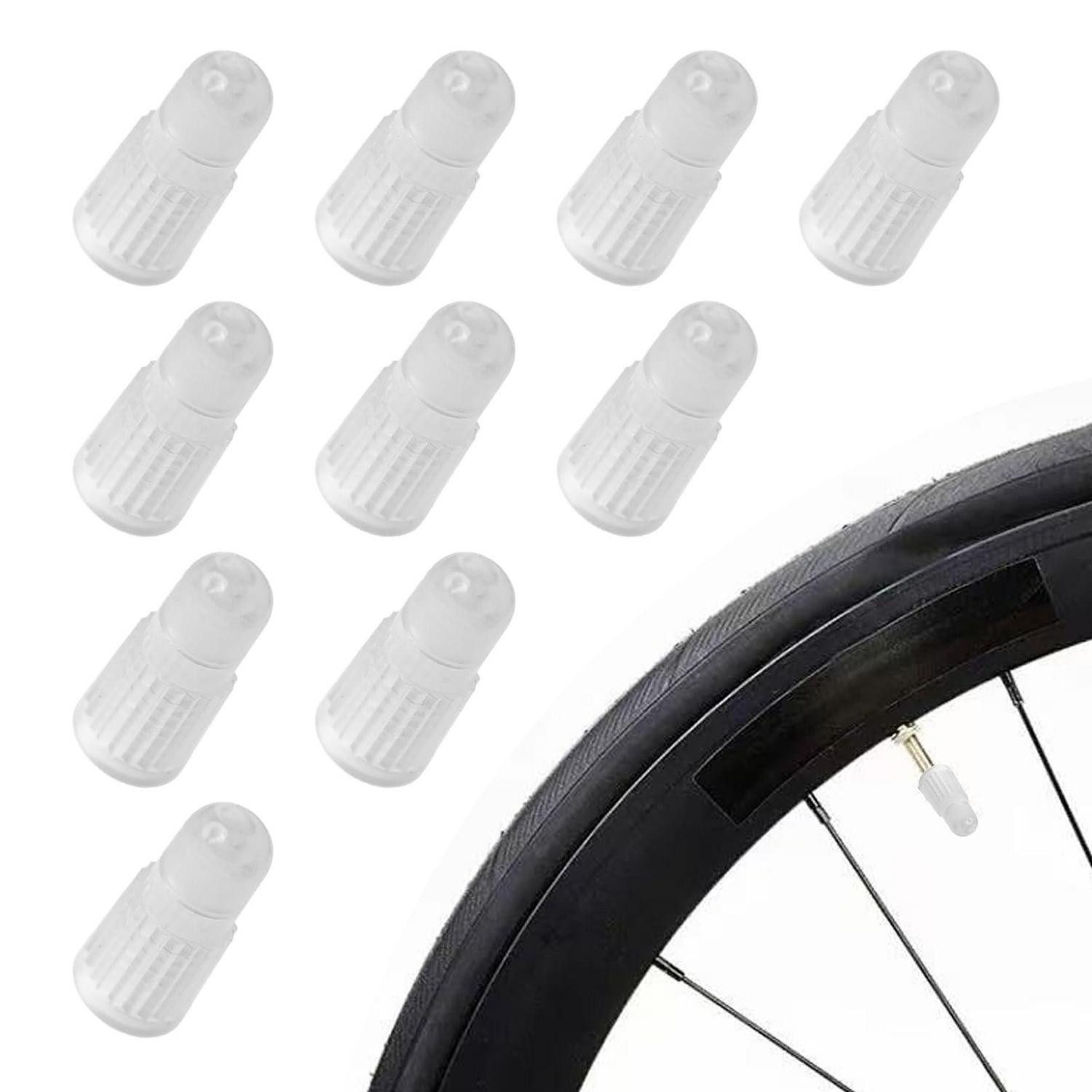 LuxusKollektion Ventilkappe Fahrrad Ventilkappen Französisch Tubeless Ventiladapter 10 Transparent