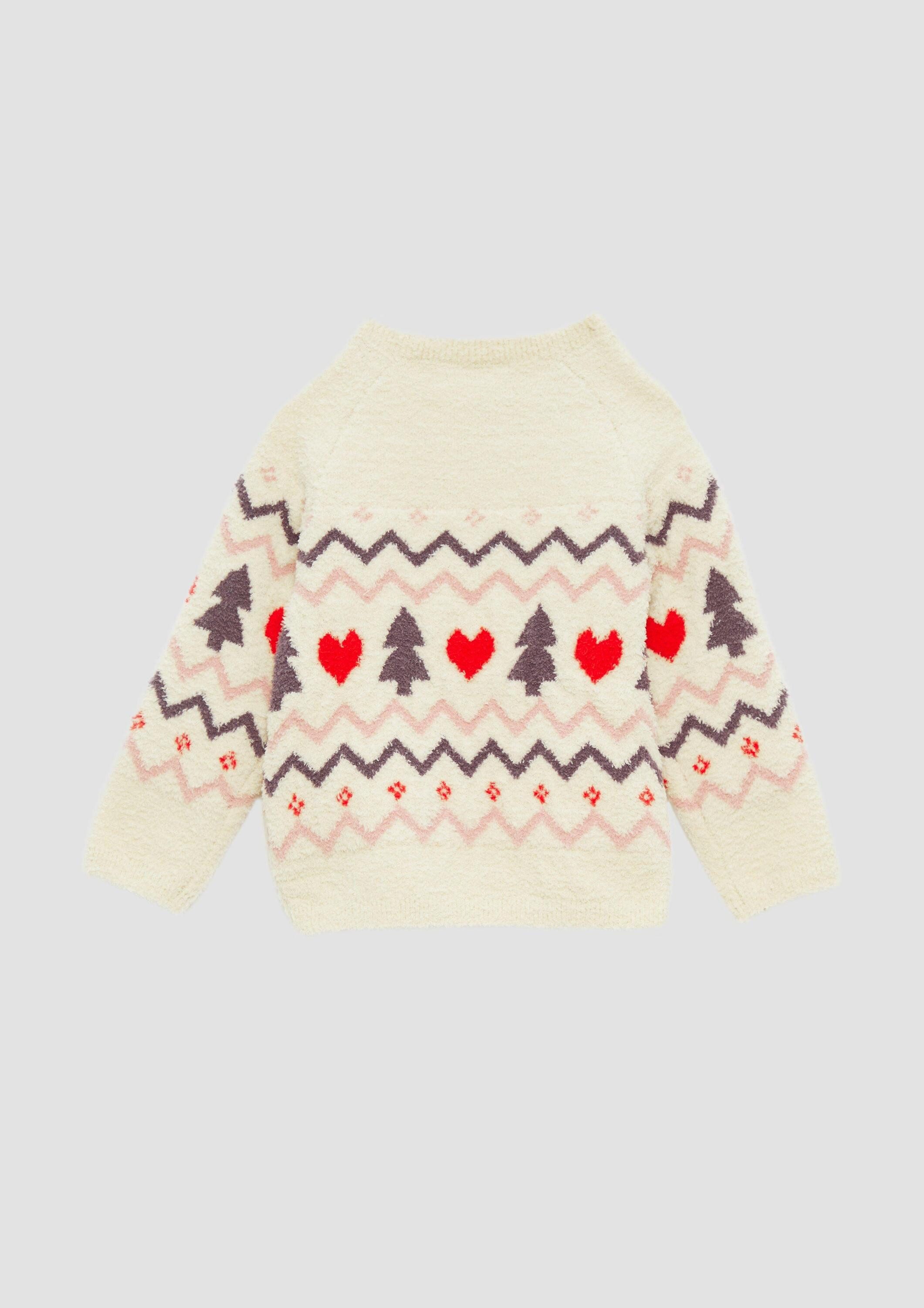 s.Oliver Longpullover Strickpullover Kuscheliger Weihnachtspullover