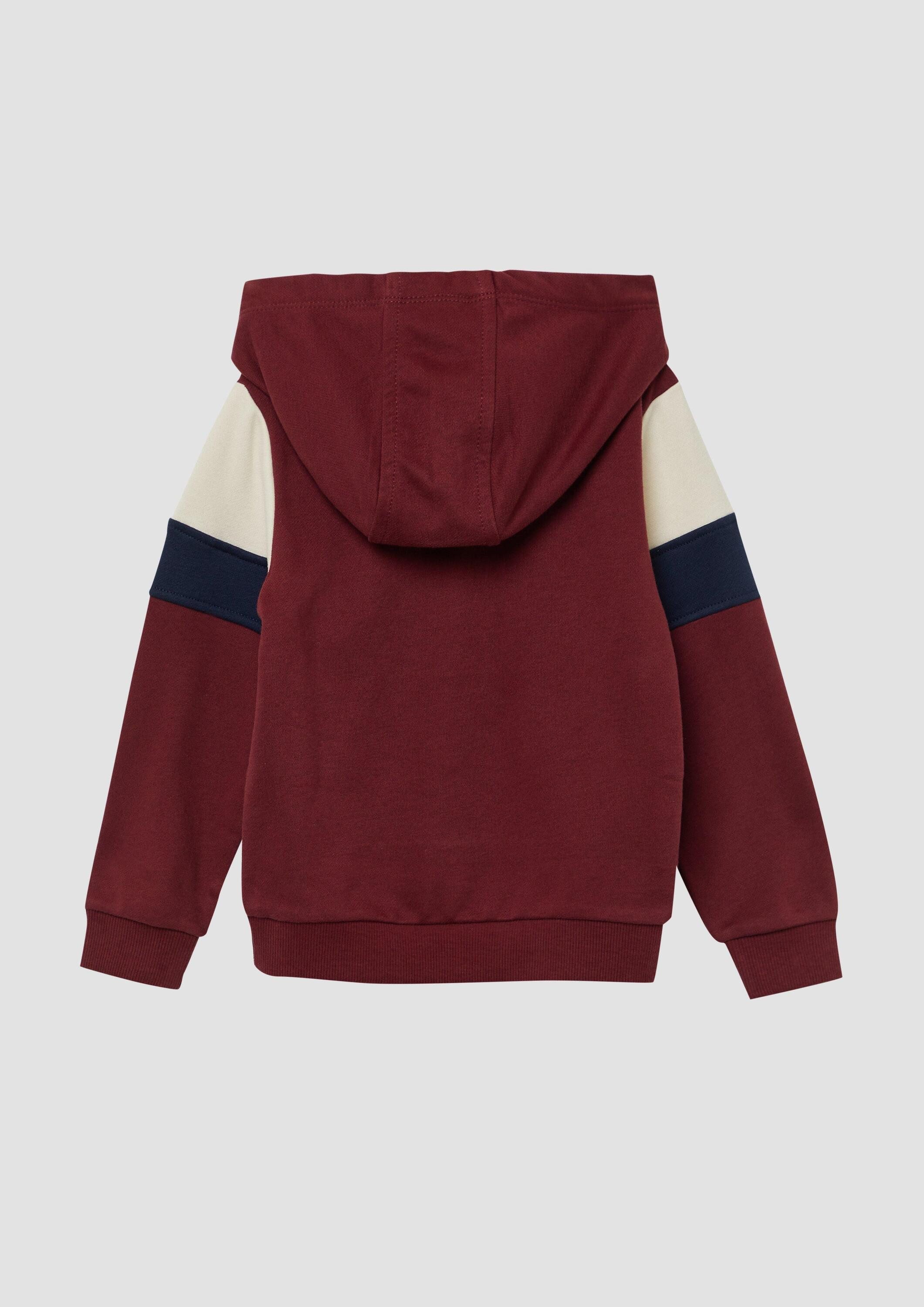 s.Oliver Sweatshirt Sweatshirt Hoodie mit Print und Kontrast-Details günstig online kaufen