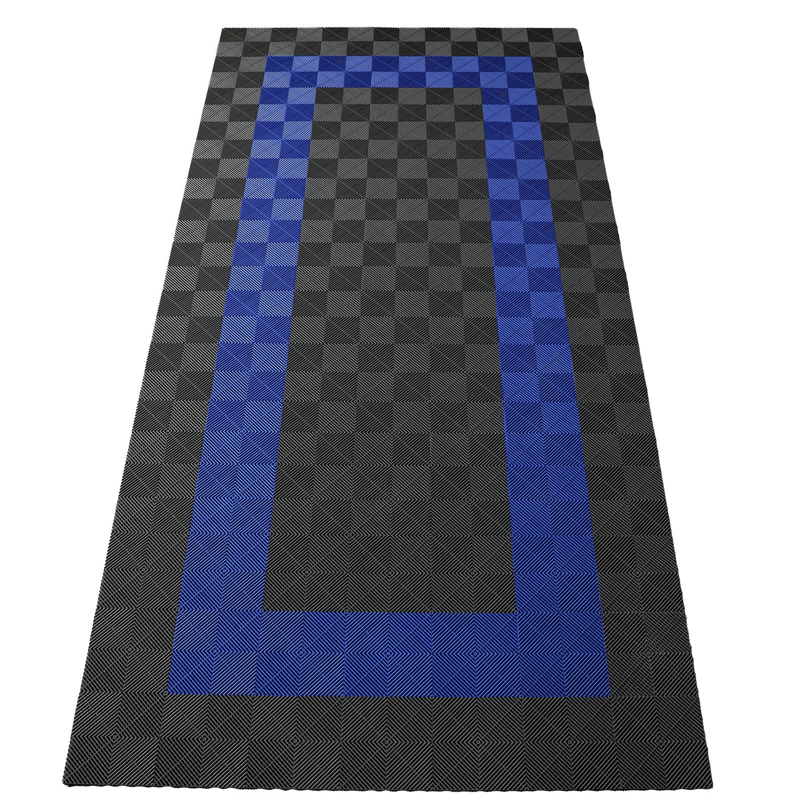 Tenzo-R Bodenfliese Performance Garagenboden Floor 2,8mx5,6m Grau Blau Set3, grau/blau