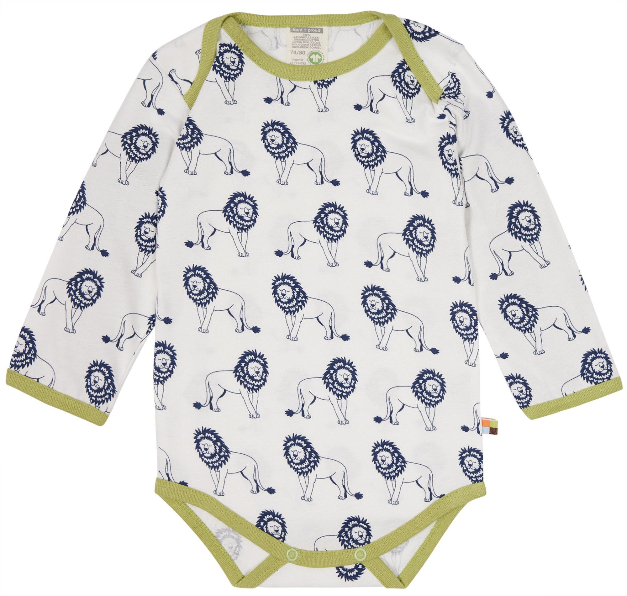 loud + proud Langarmbody mit Druck Bio Baumwolle