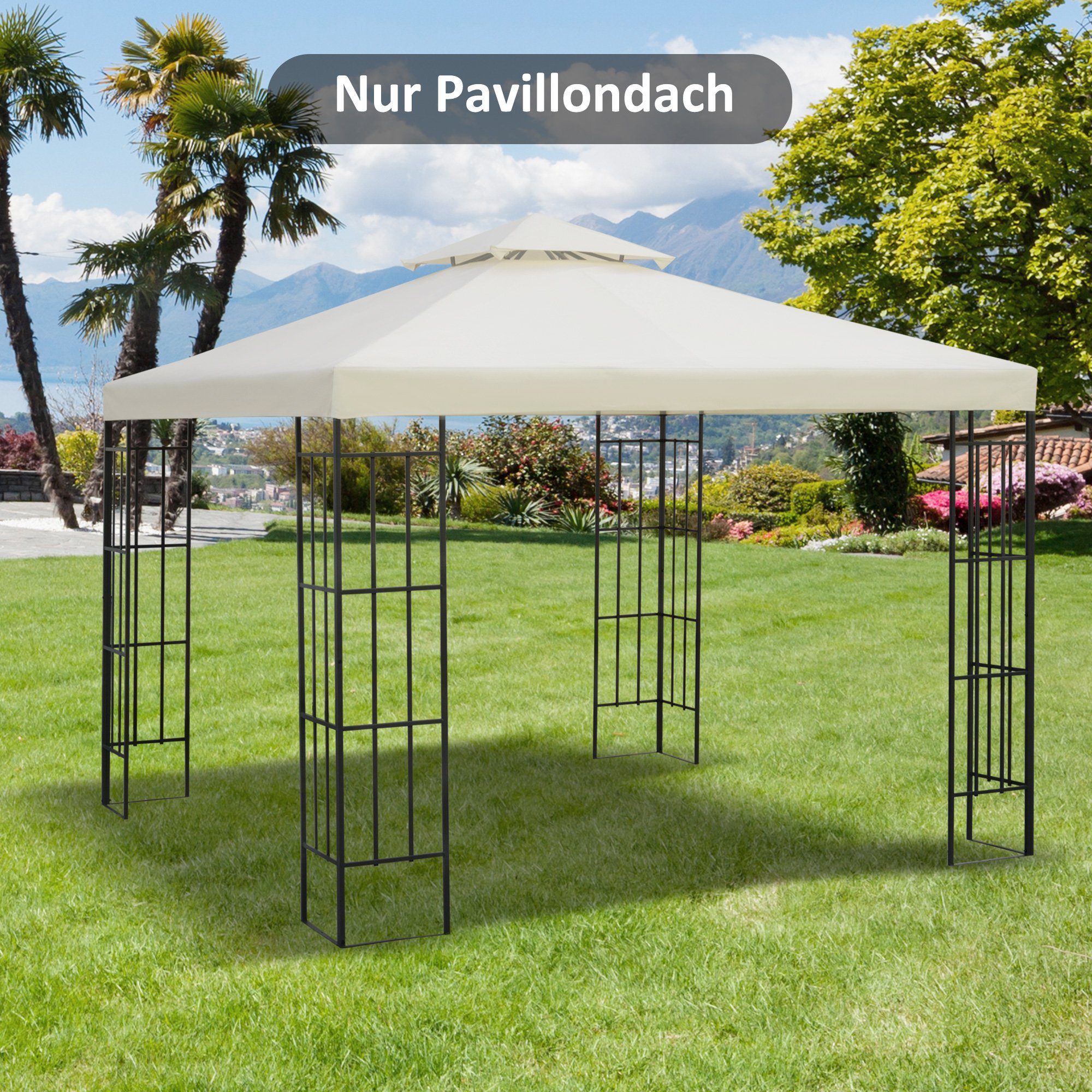 Outsunny Pavillon-Ersatzdach mit Doppeldach, 180 g/m², günstig online kaufen