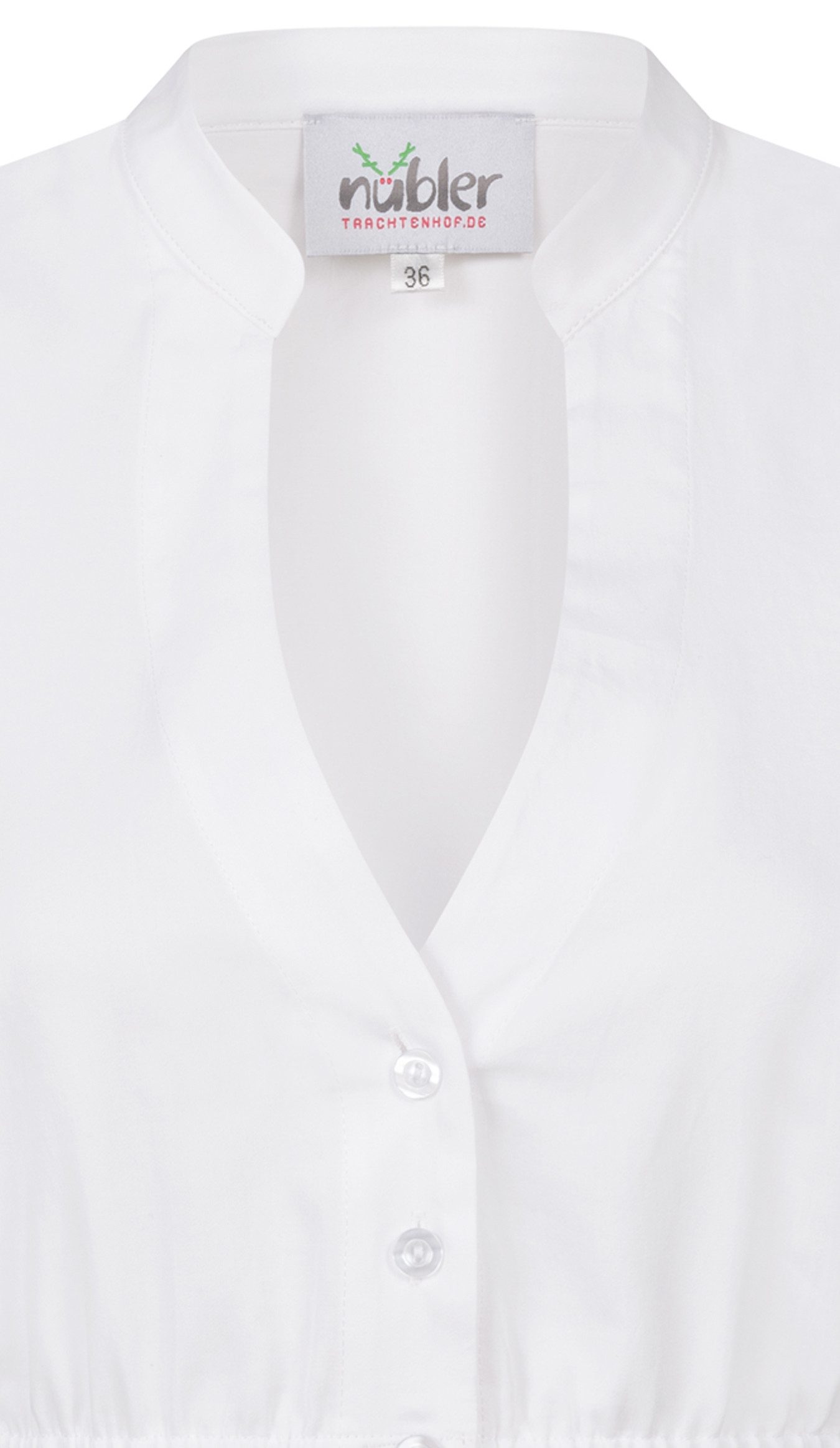 Nübler Dirndlbluse Dirndlbluse Carla Kurzarm in Weiß von Nübler