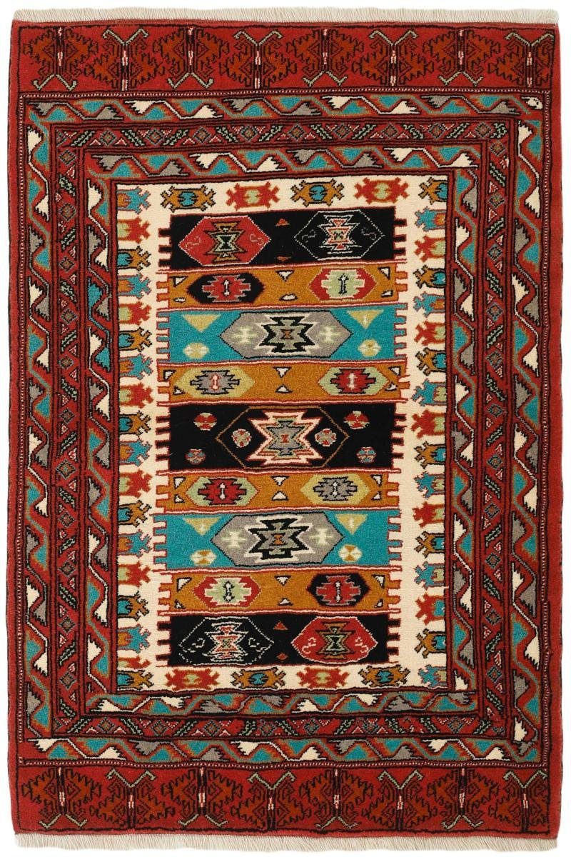 Orientteppich Turkaman 85x124 Handgeknüpfter Orientteppich / Perserteppich, Nain Trading, rechteckig, Höhe: 6 mm