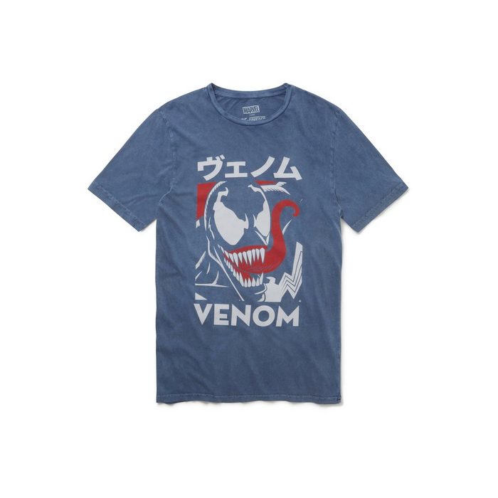 Recovered T-Shirt Marvel Venom Japan Washed Blue