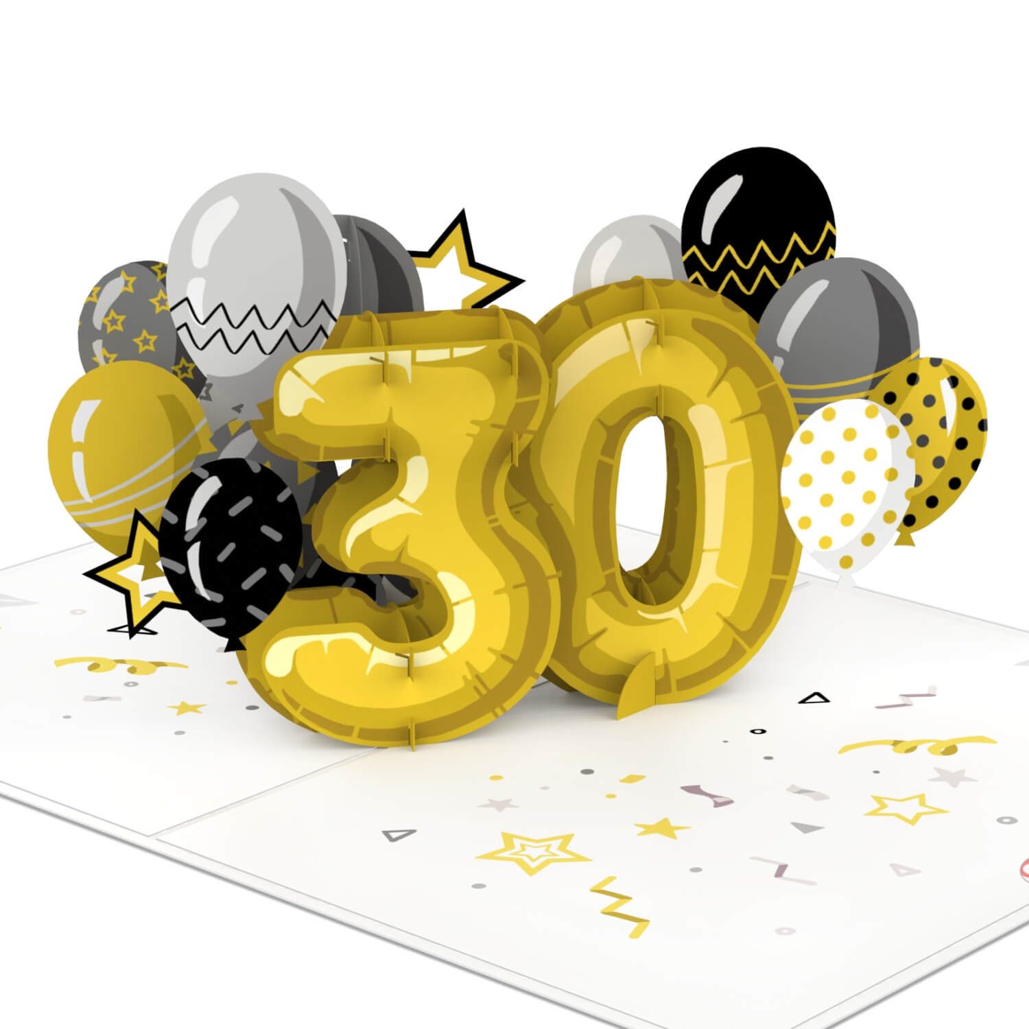 papercrush Geburtstagskarte 30. Geburtstag Pop-Up Karte
