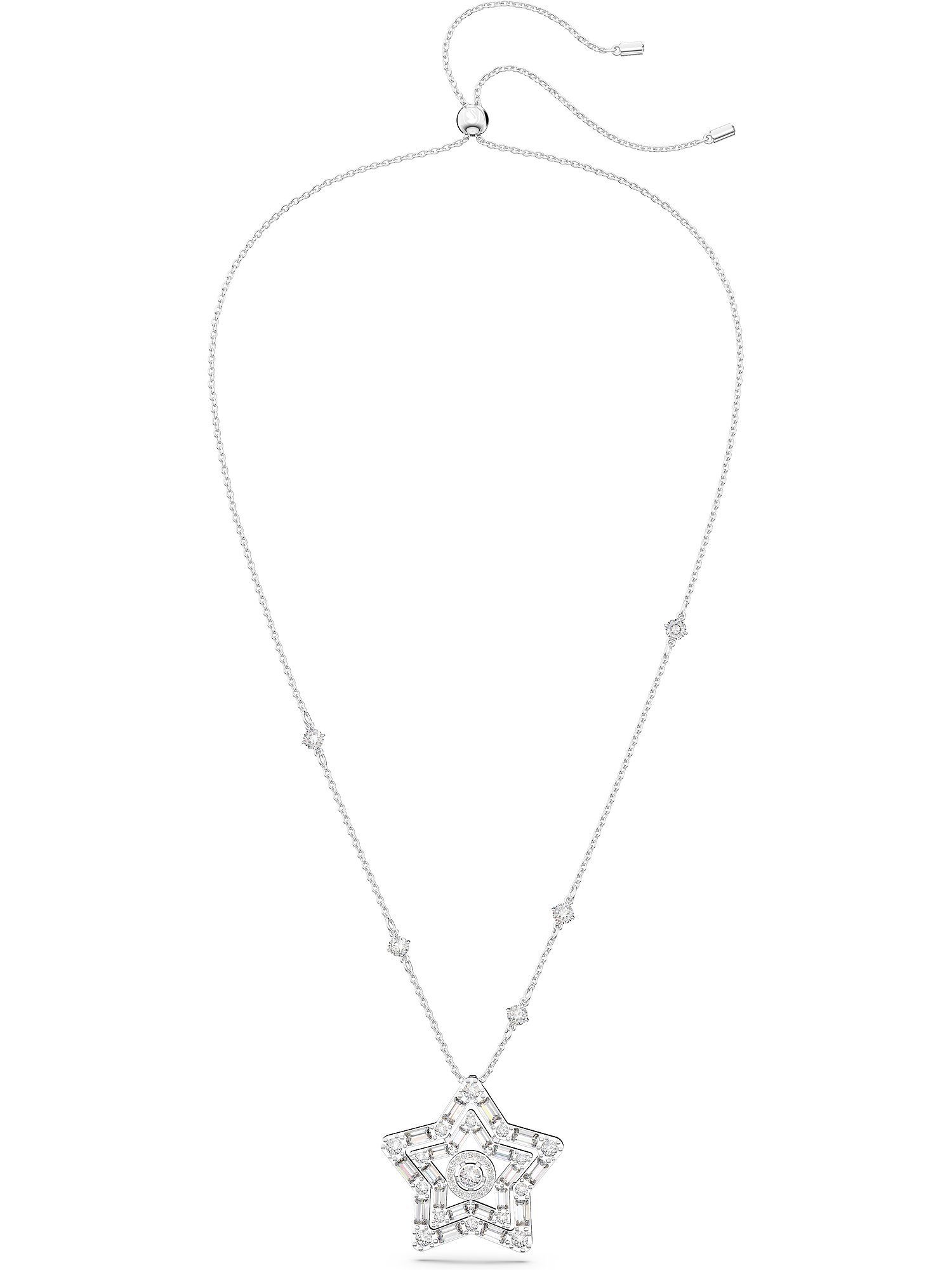 Swarovski Collier Swarovski Damen-Kette Metall Swarovski-Kristall